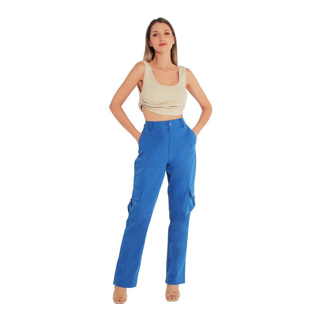 High Waist Cargo Pants.