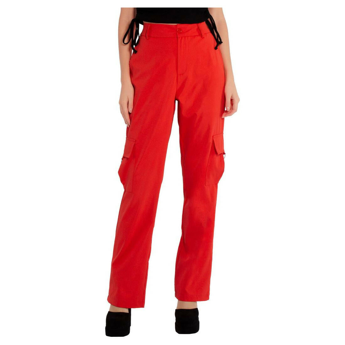 High Waist Cargo Pants.