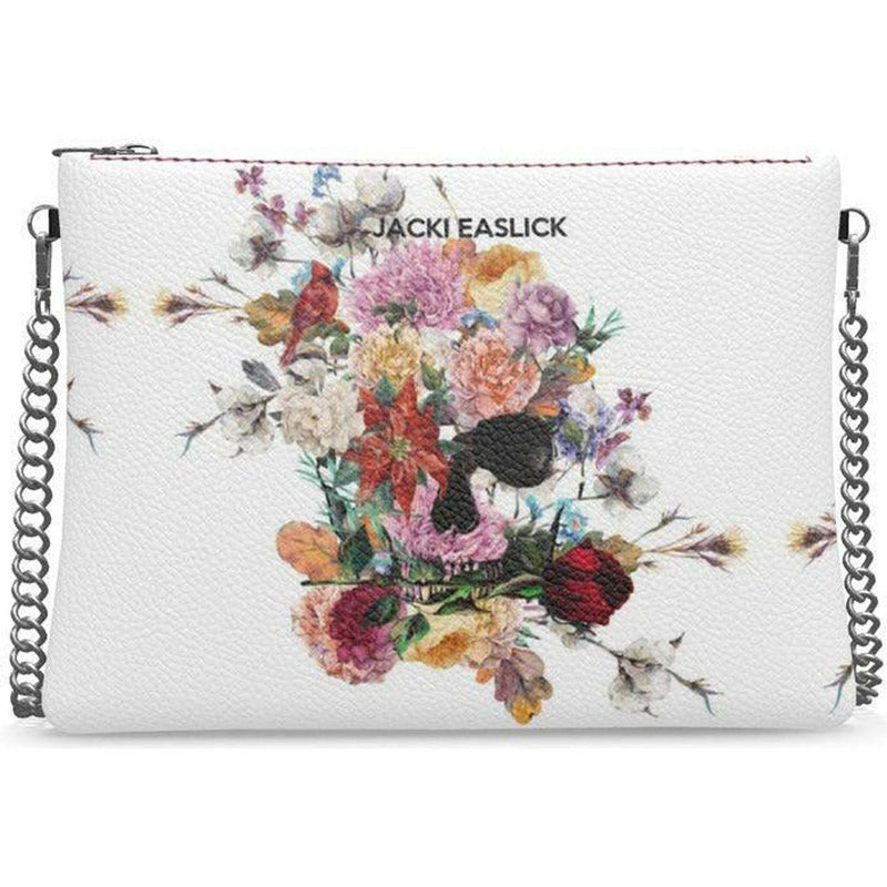 Jacki Easlick Floral Skull Crossbody with Chain