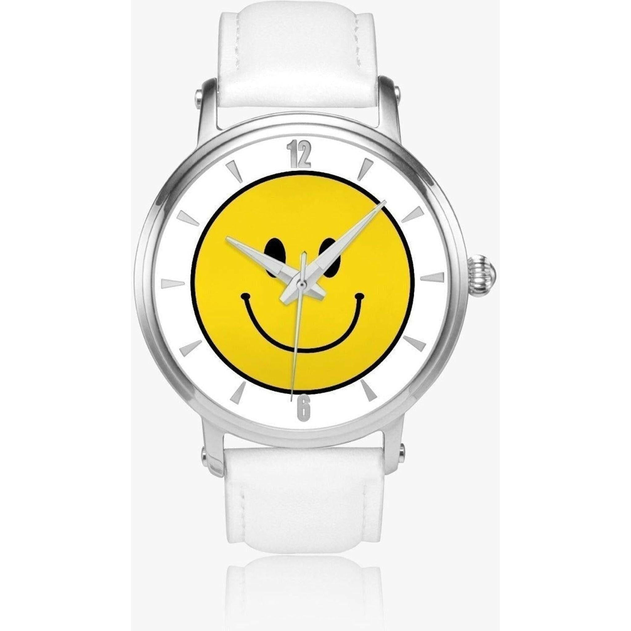 Jacki Easlick Smile Face Unisex Automatic Watch (Silver).