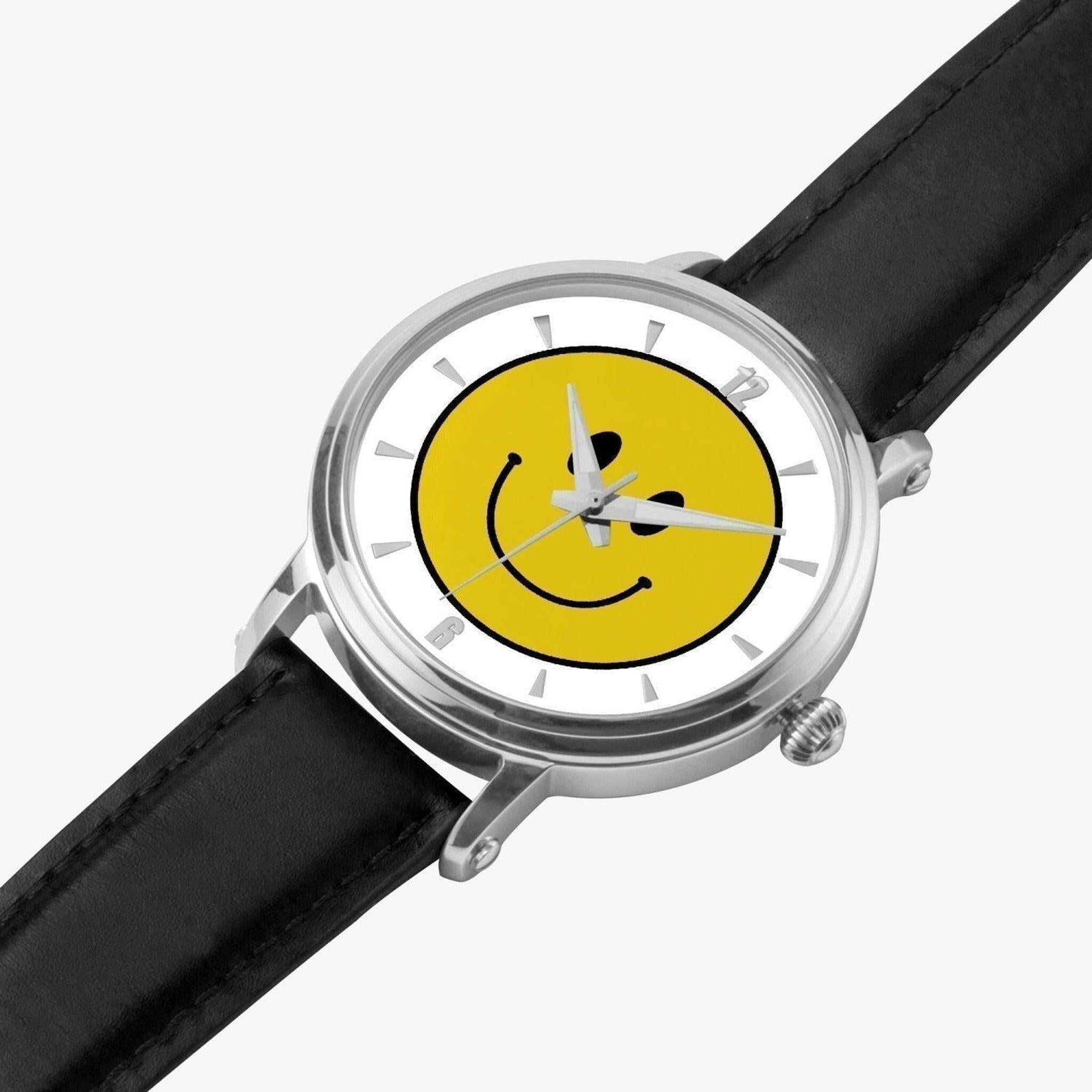 Jacki Easlick Smile Face Unisex Automatic Watch (Silver).