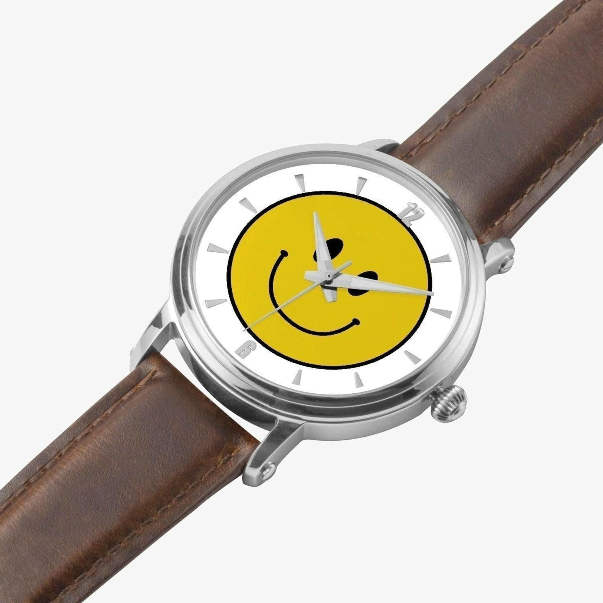 Jacki Easlick Smile Face Unisex Automatic Watch (Silver).