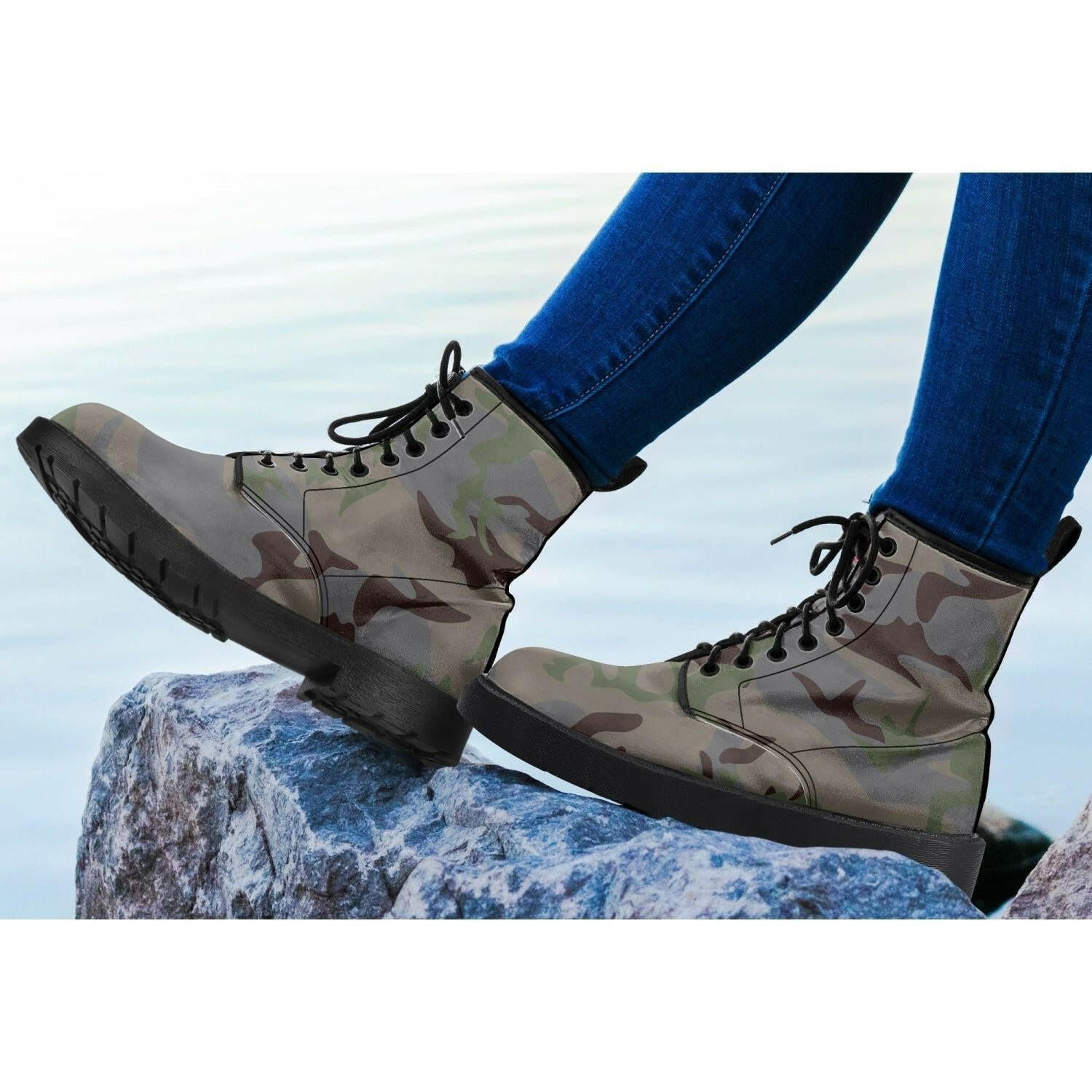 Jacki Easlick Trendy Camo Leather Boots.