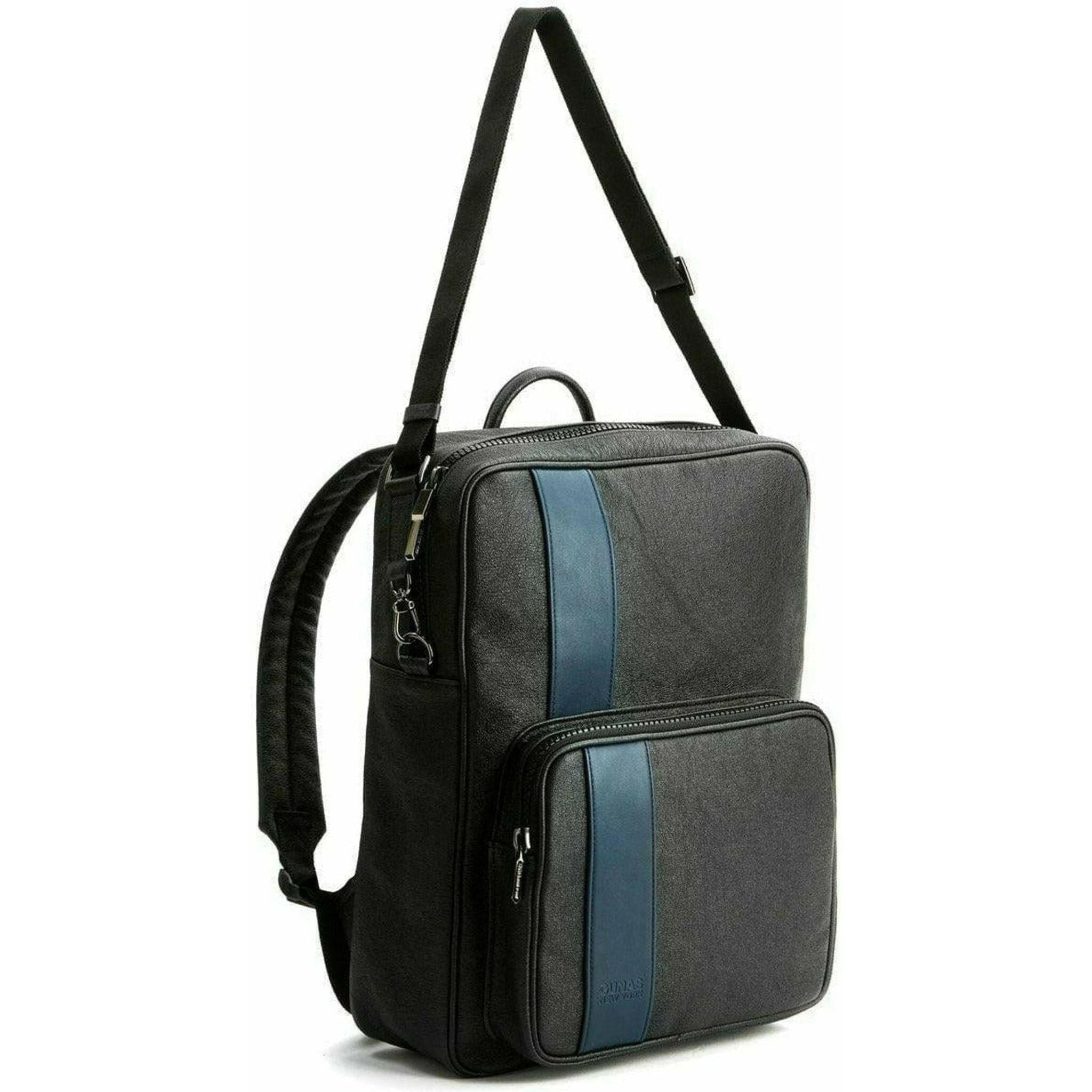 Jared - Blue Vegan Leather Men's Backpack.