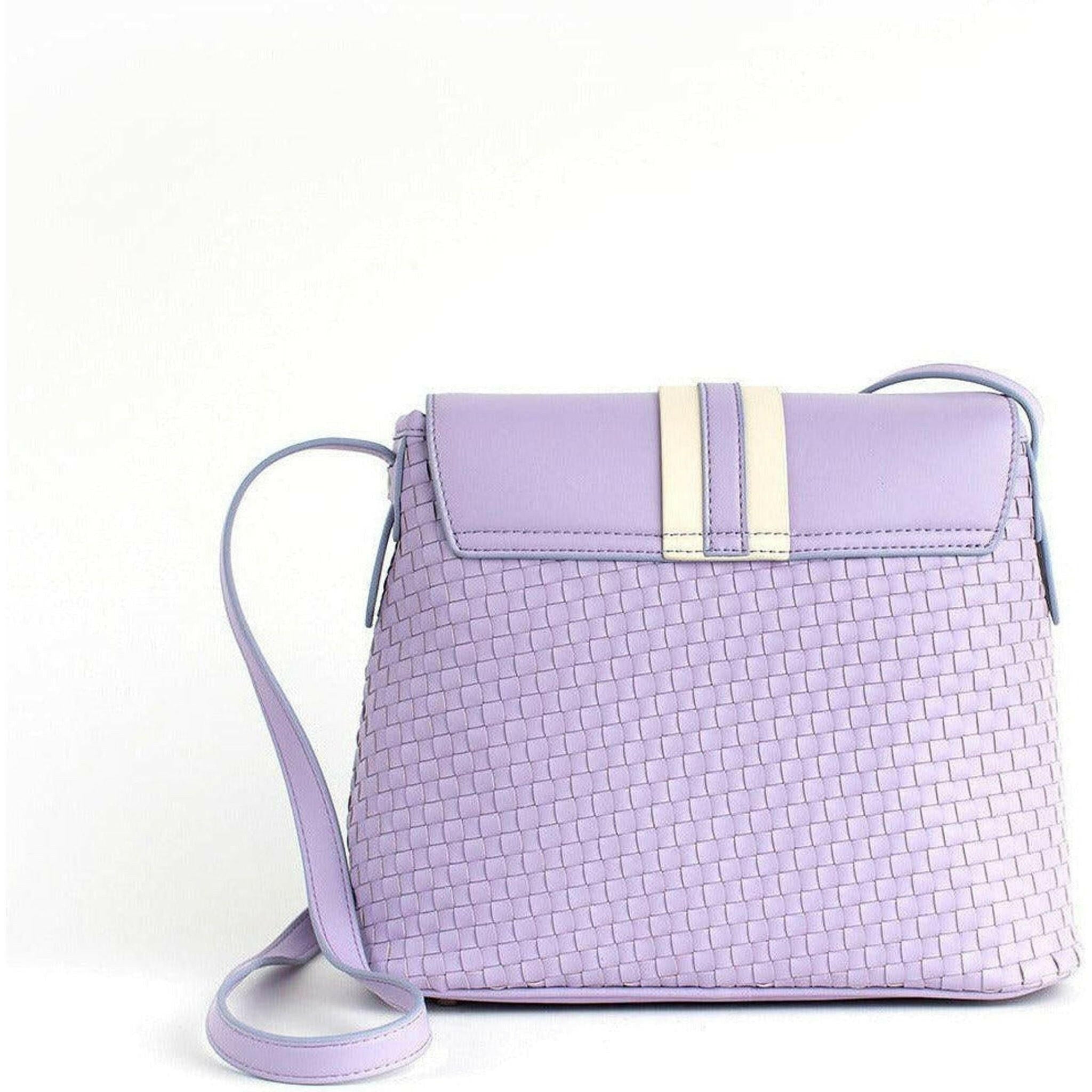 Kate - Lilac Vegan Basket Weave Bag.