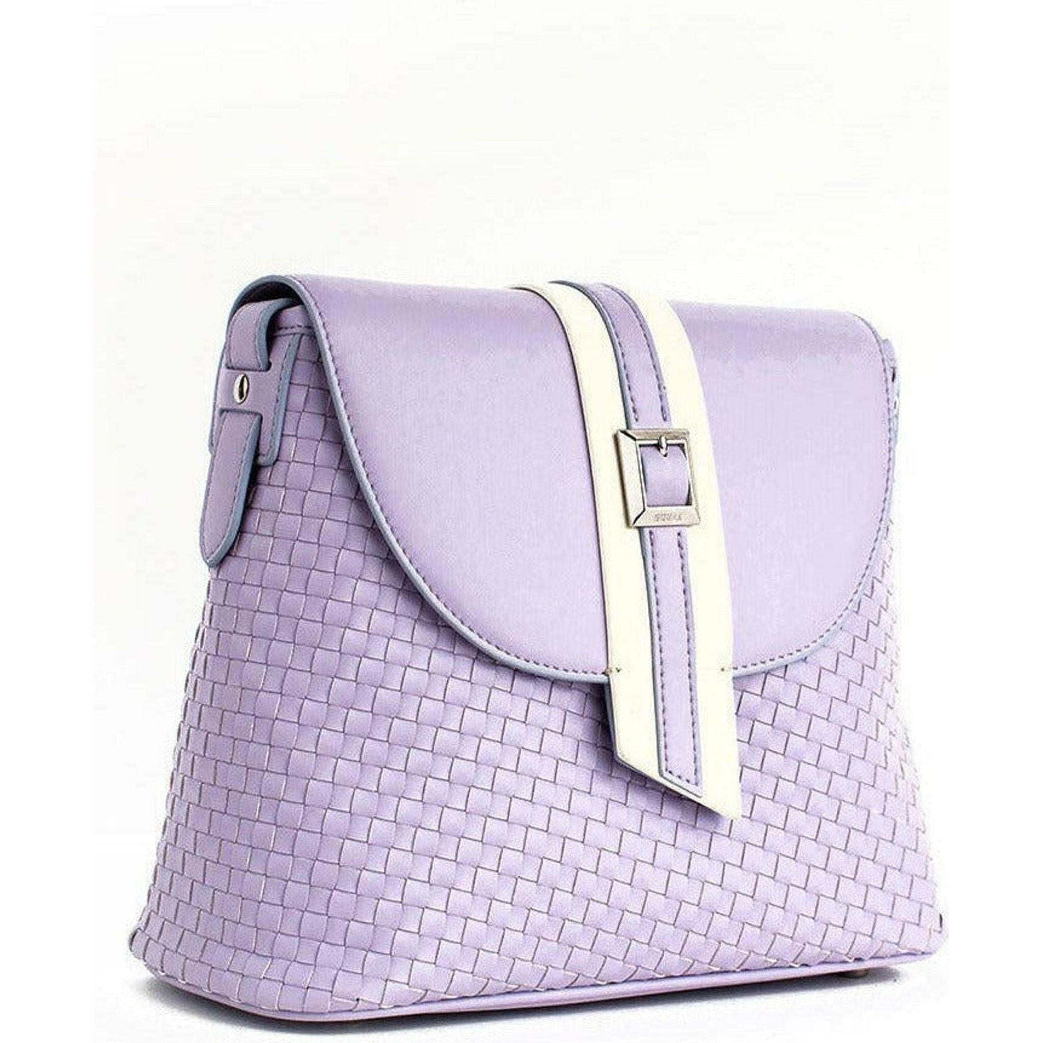 Kate - Lilac Vegan Basket Weave Bag.