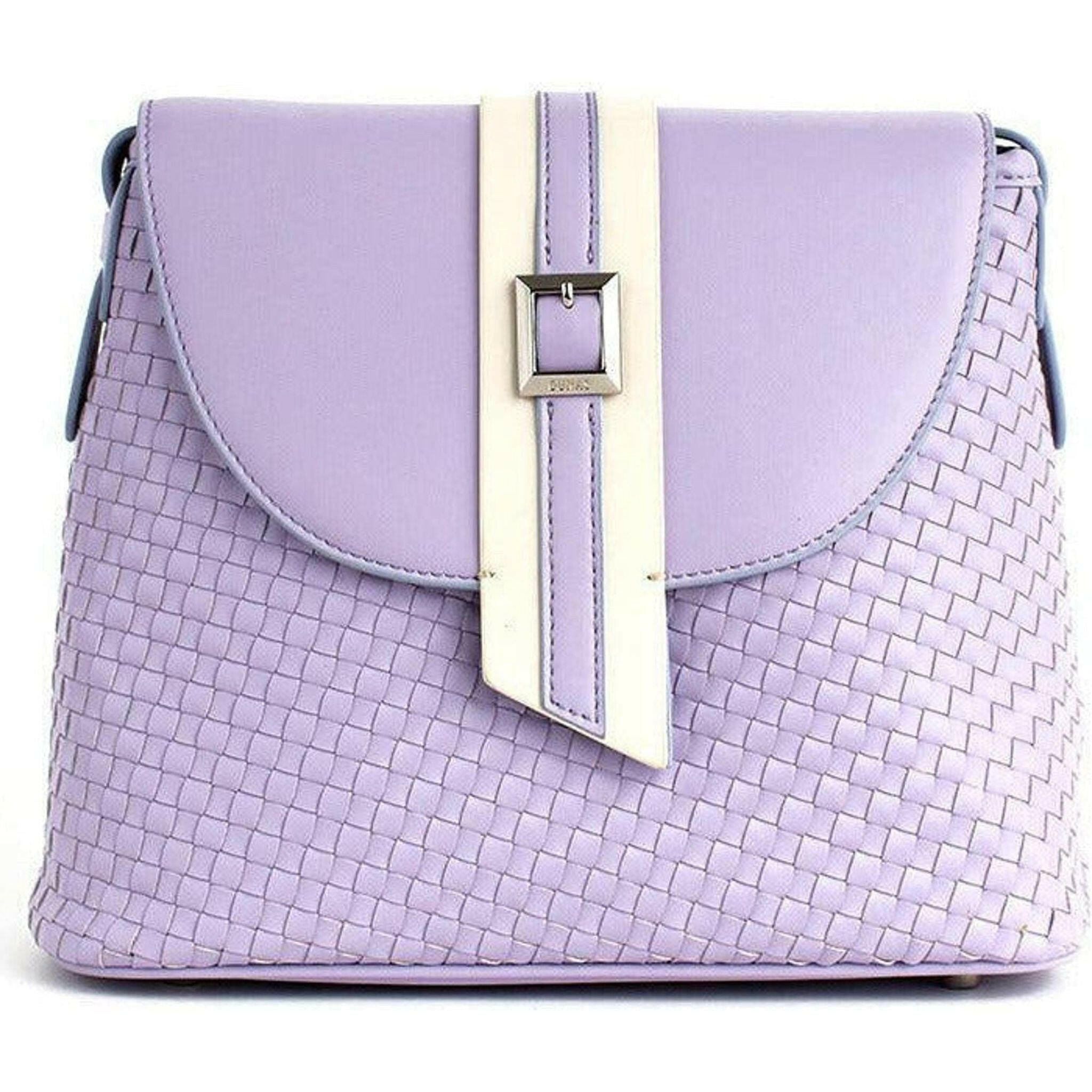 Kate - Lilac Vegan Basket Weave Bag.