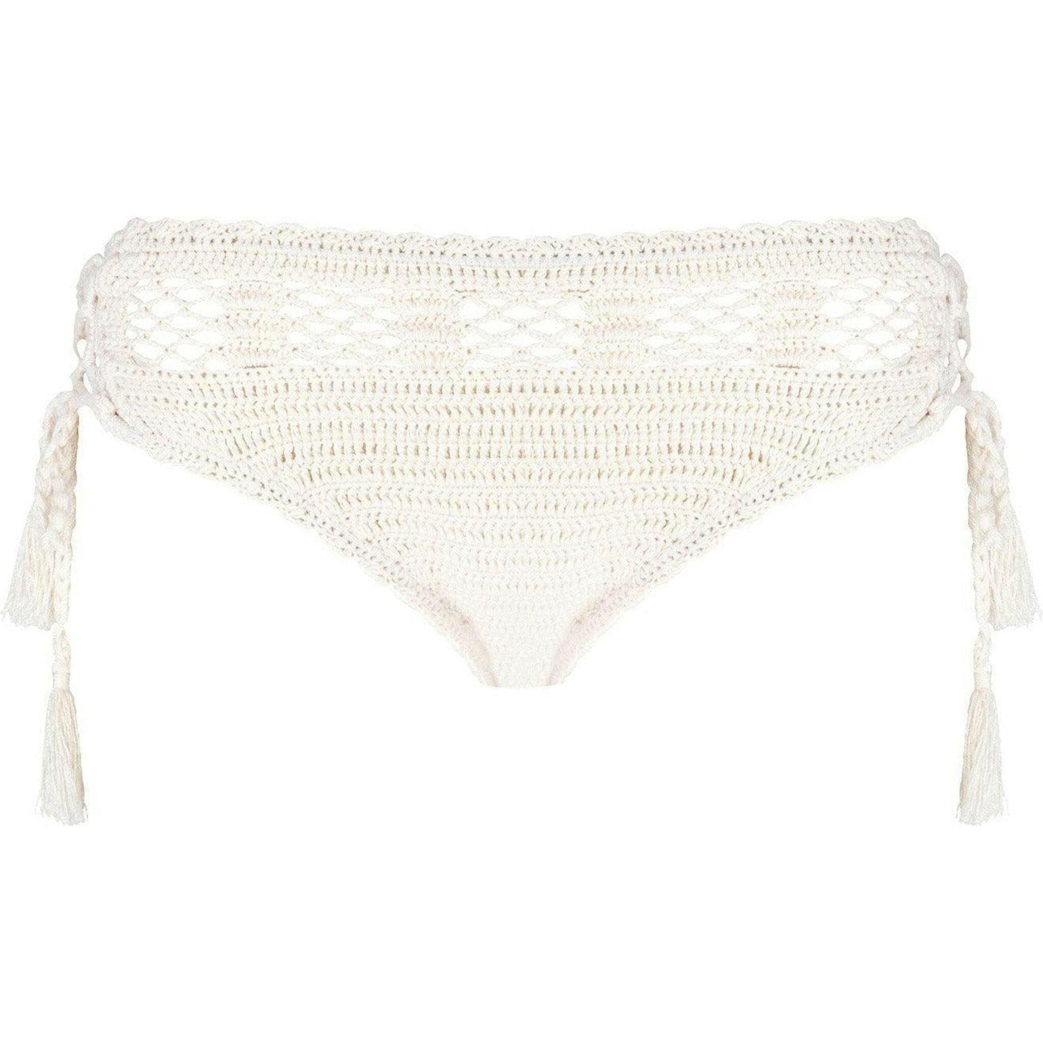 La Amatista Ecru Hand-Crocheted Bikini Set Cream.