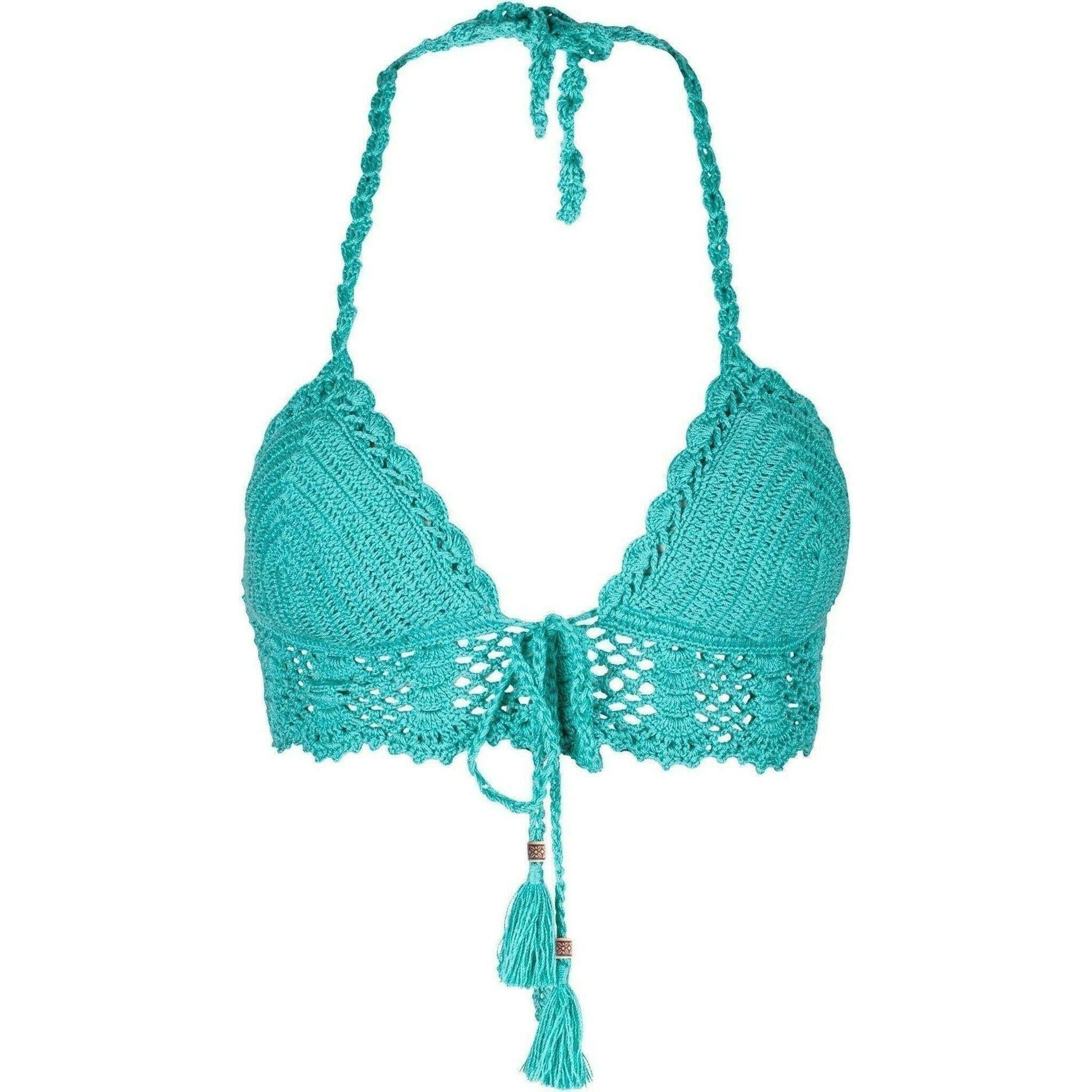 La Amatista Hand-Crocheted Bikini Set Green.