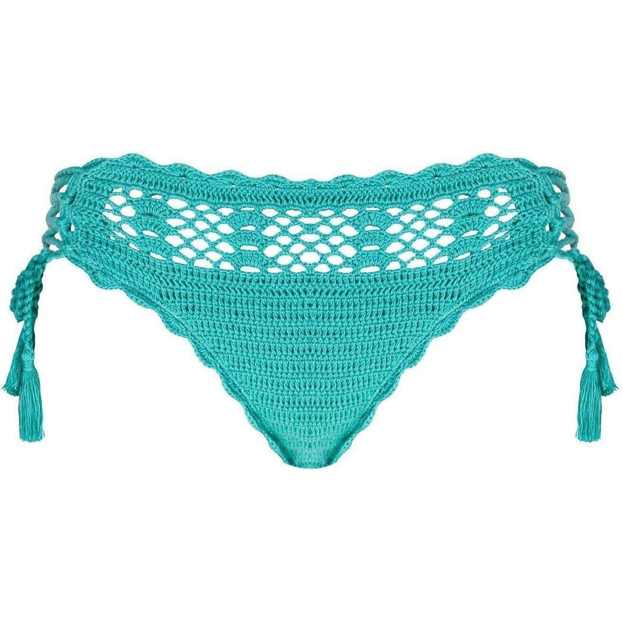 La Amatista Hand-Crocheted Bikini Set Green.