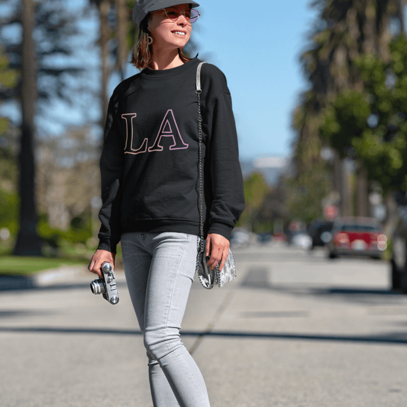 LA Gradient Crewneck Sweatshirt |  quirkitrendz.