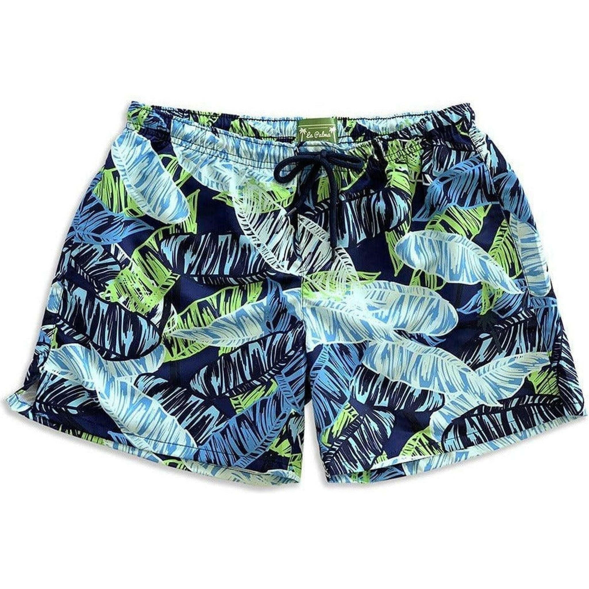 La Palma Eco-Beachwear Classic Botanical Sustainable Swim Trunks.