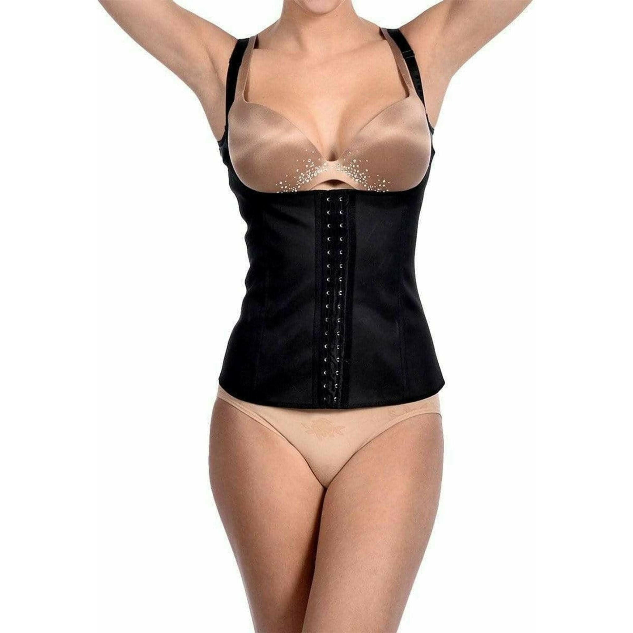 Latex Waist Shaper and Trainer with Shoulder Straps.