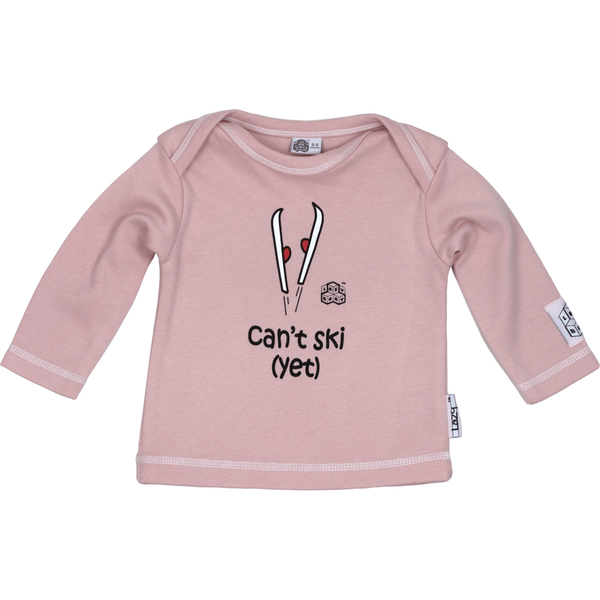 Lazy Baby Can't Ski Yet Pink TShirt