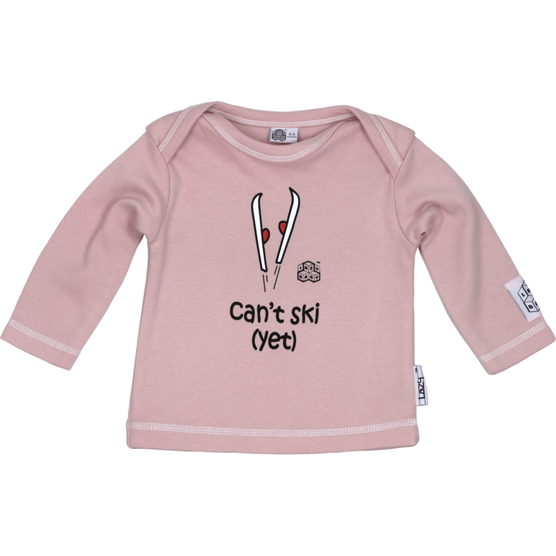 Lazy Baby Can't Ski Yet Pink TShirt