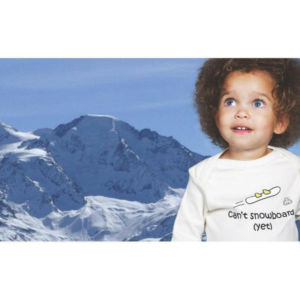 Lazy Baby Can't Snowboard Yet Blue T Shirt