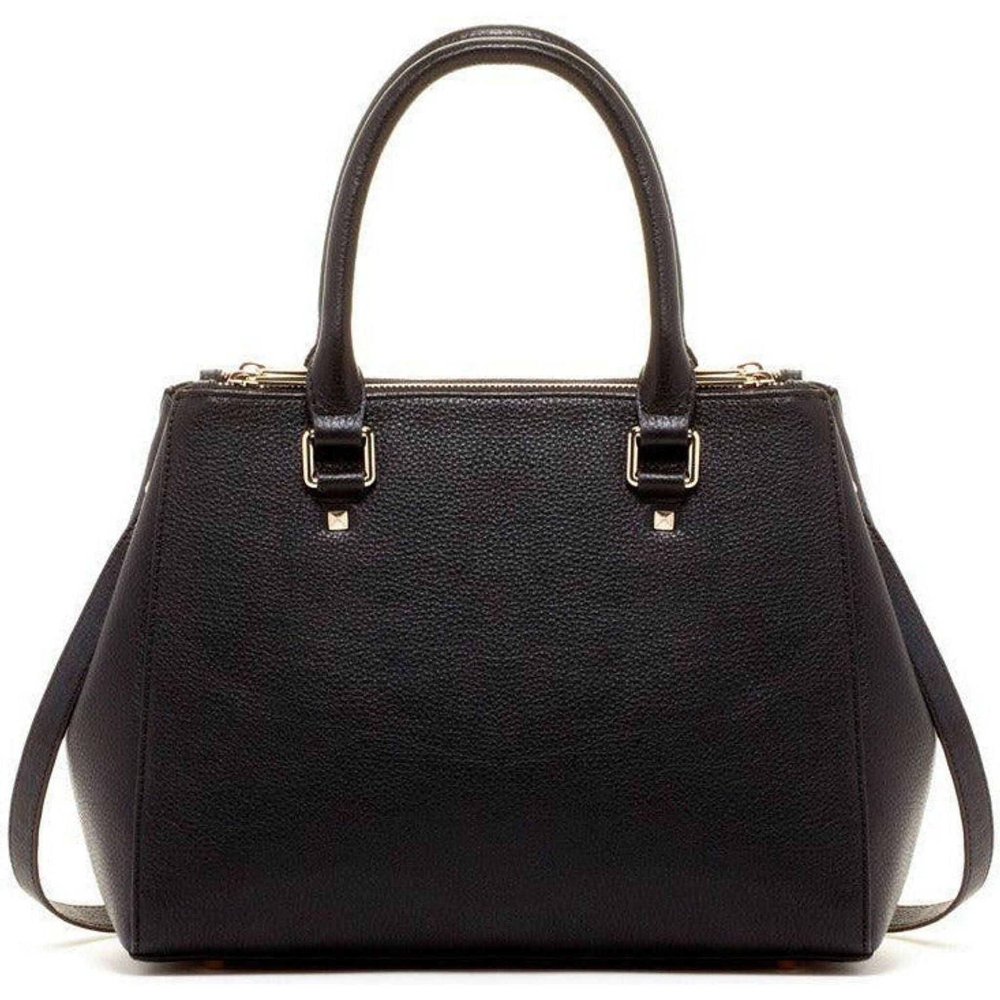 Leather Black Satchel Bag.