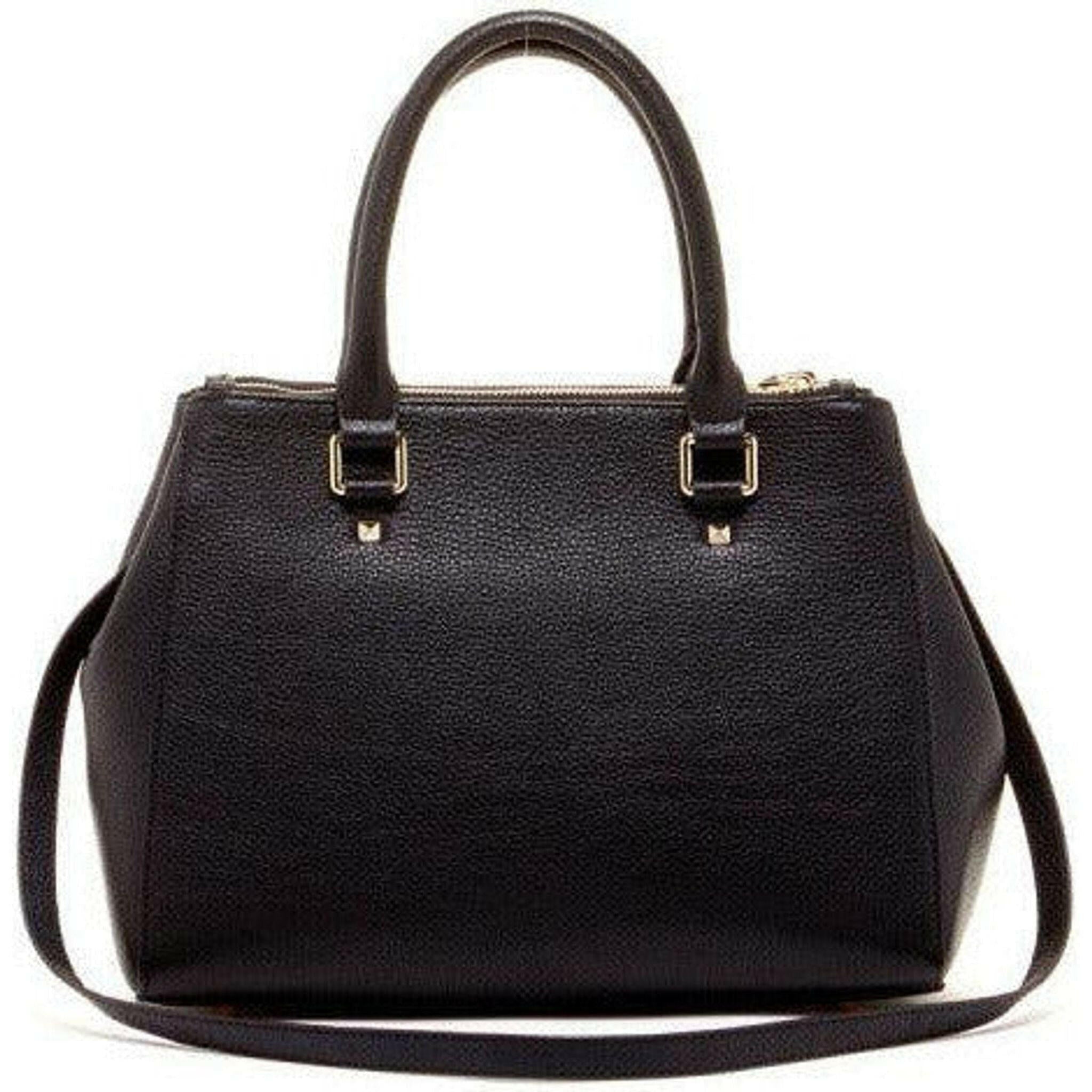 Leather Black Satchel Bag.