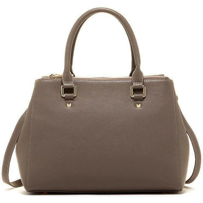 Leather Gray Satchel Bag