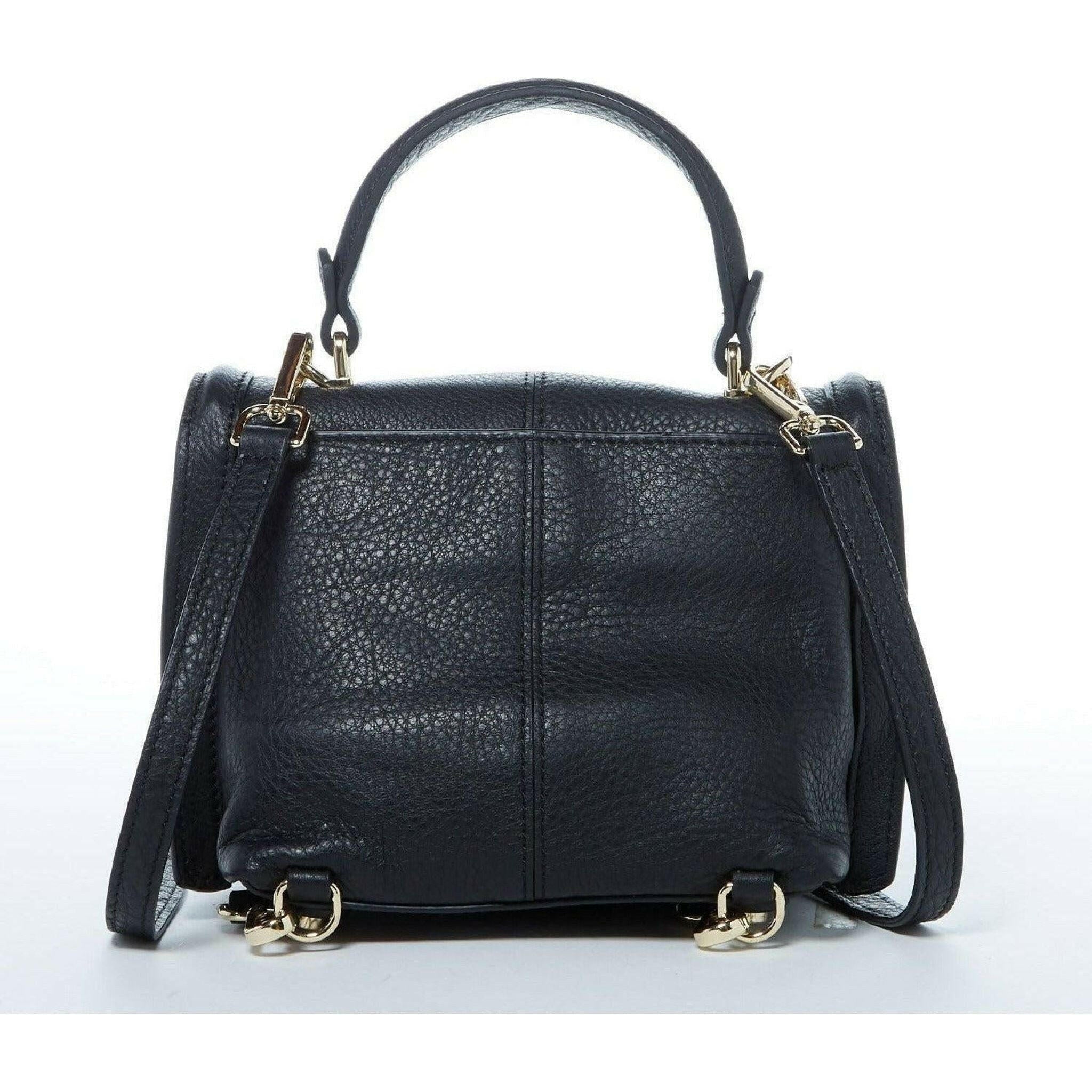 Linda Black Crossbody Backpack Purse.