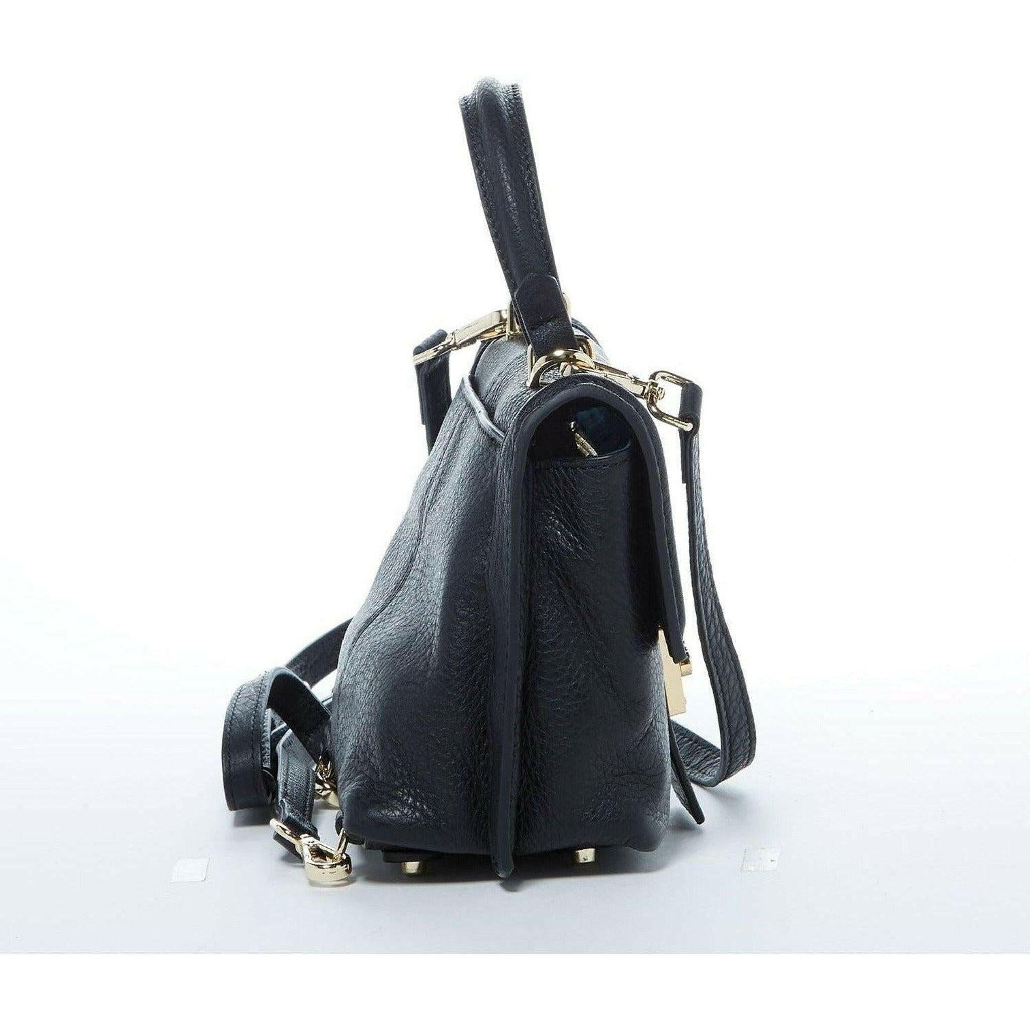 Linda Black Crossbody Backpack Purse.