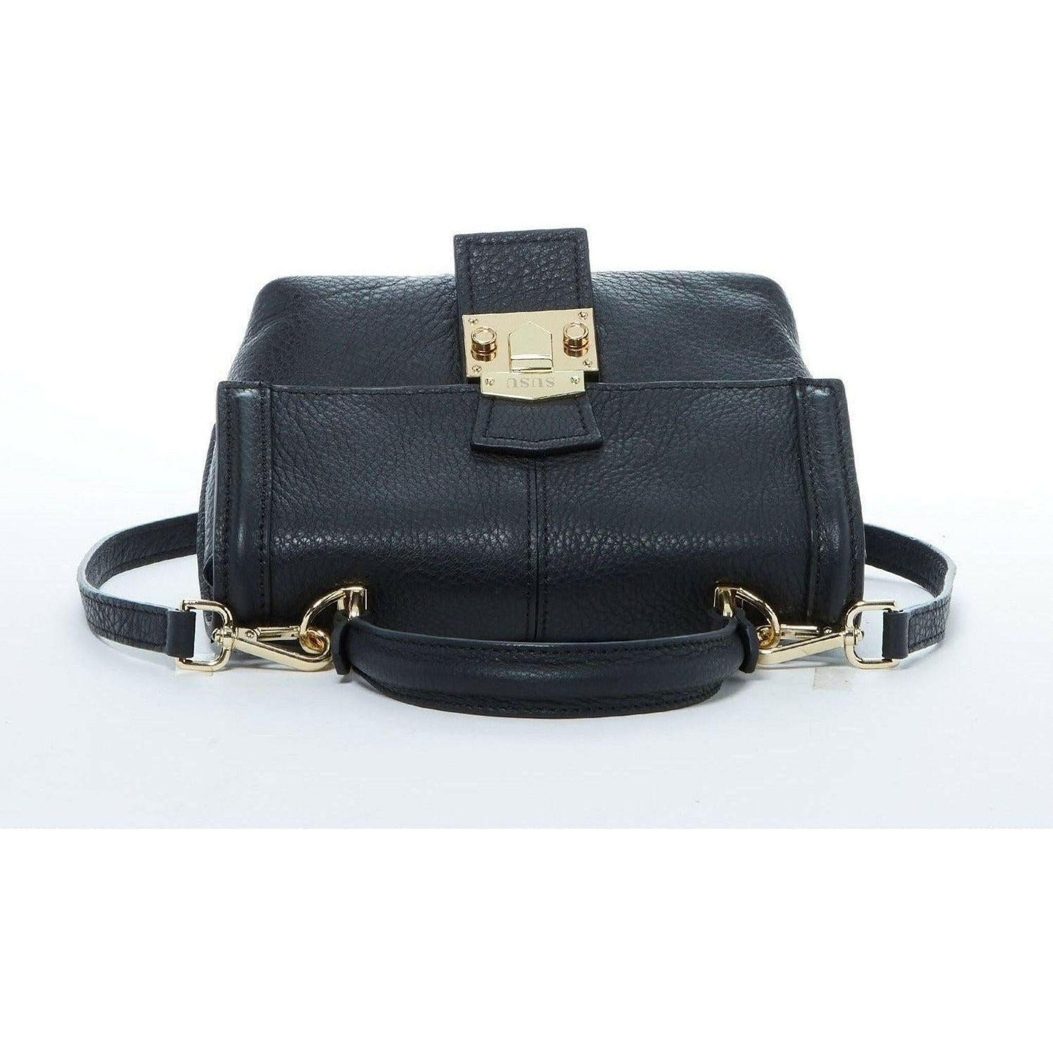 Linda Black Crossbody Backpack Purse.