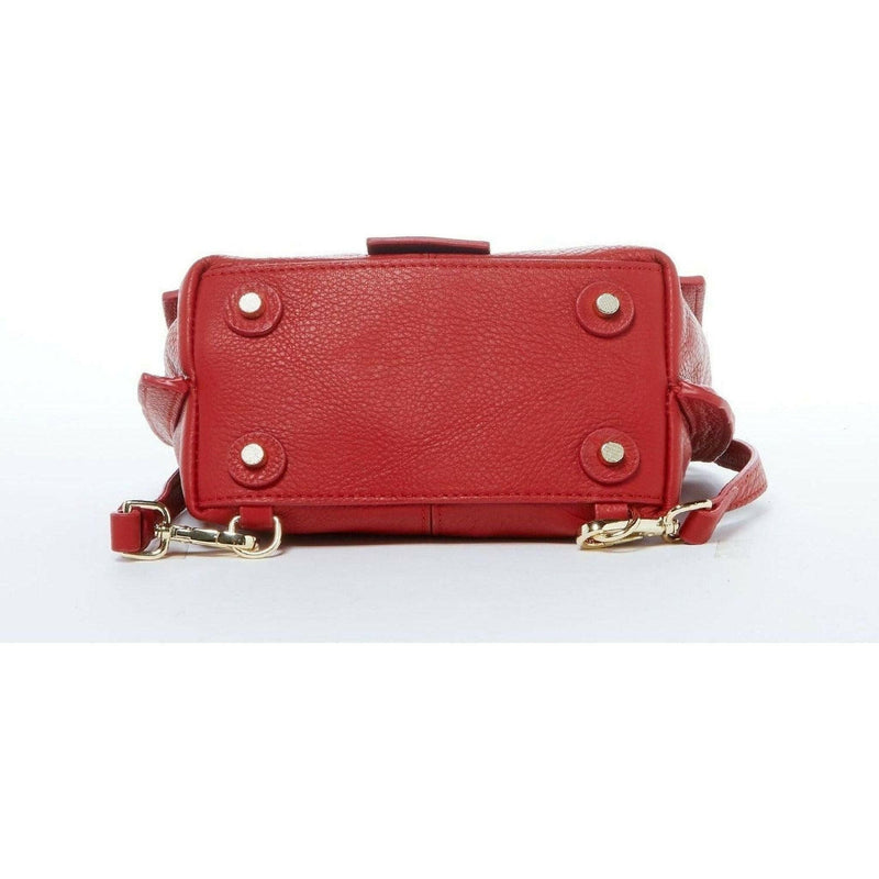 Linda Red Leather Backpack Purse