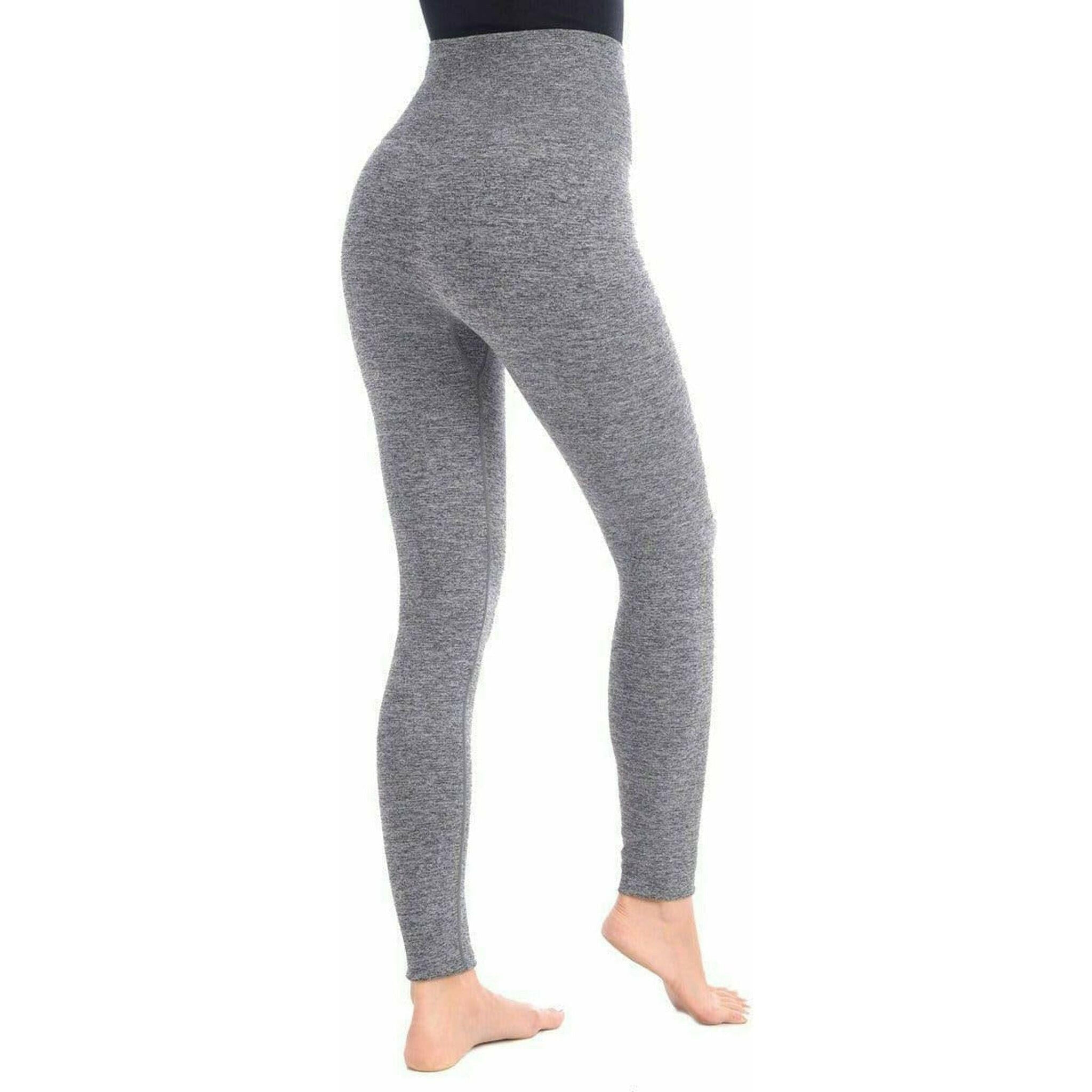 Look at Me Leggings with Double Layer 5" Hi Waistband - Grey Mix.