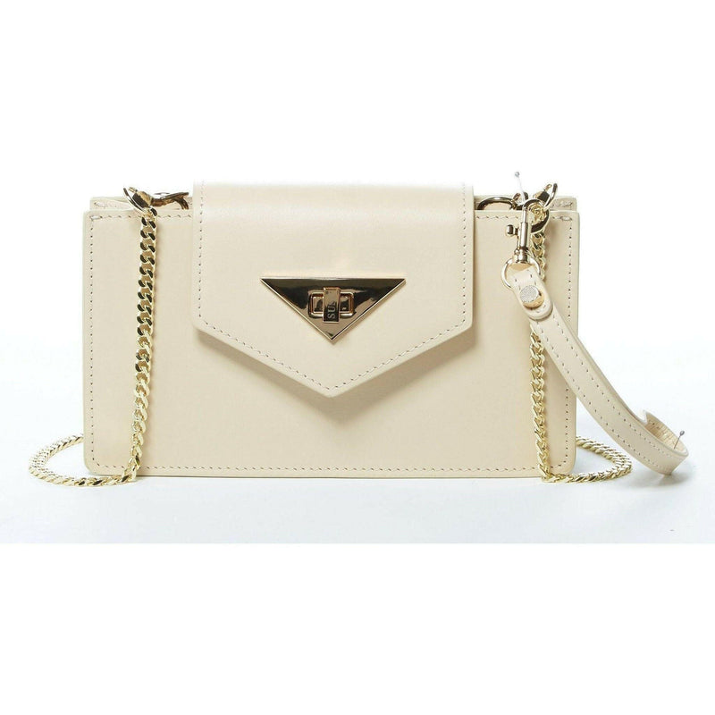 Mary Off White Mini Crossbody Bag Leather Wristlet