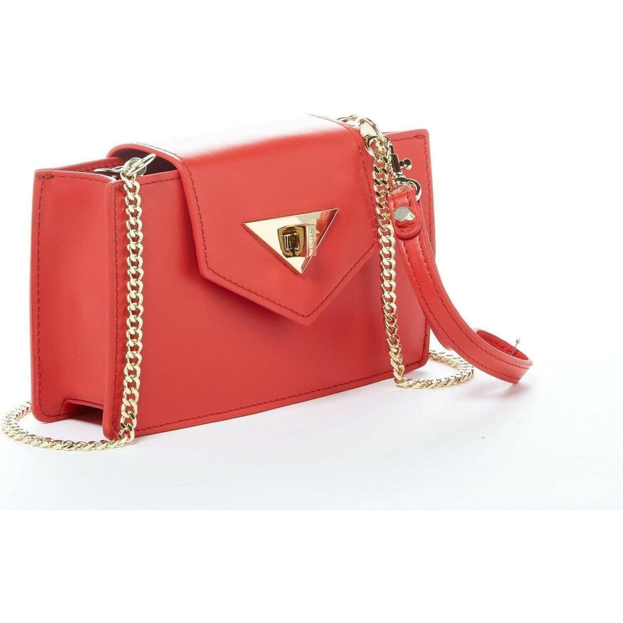 Mary Red Purse Mini Crossbody Bag Leather Wristlet.