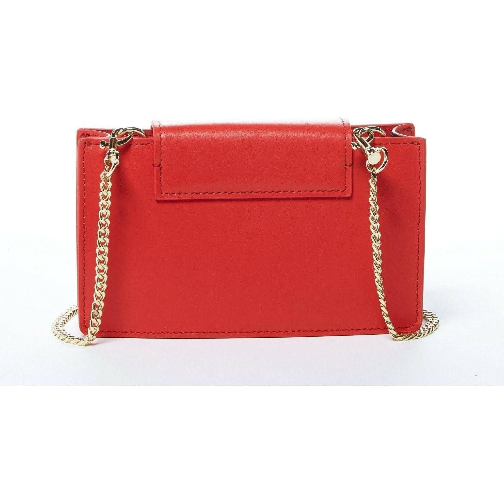 Mary Red Purse Mini Crossbody Bag Leather Wristlet.