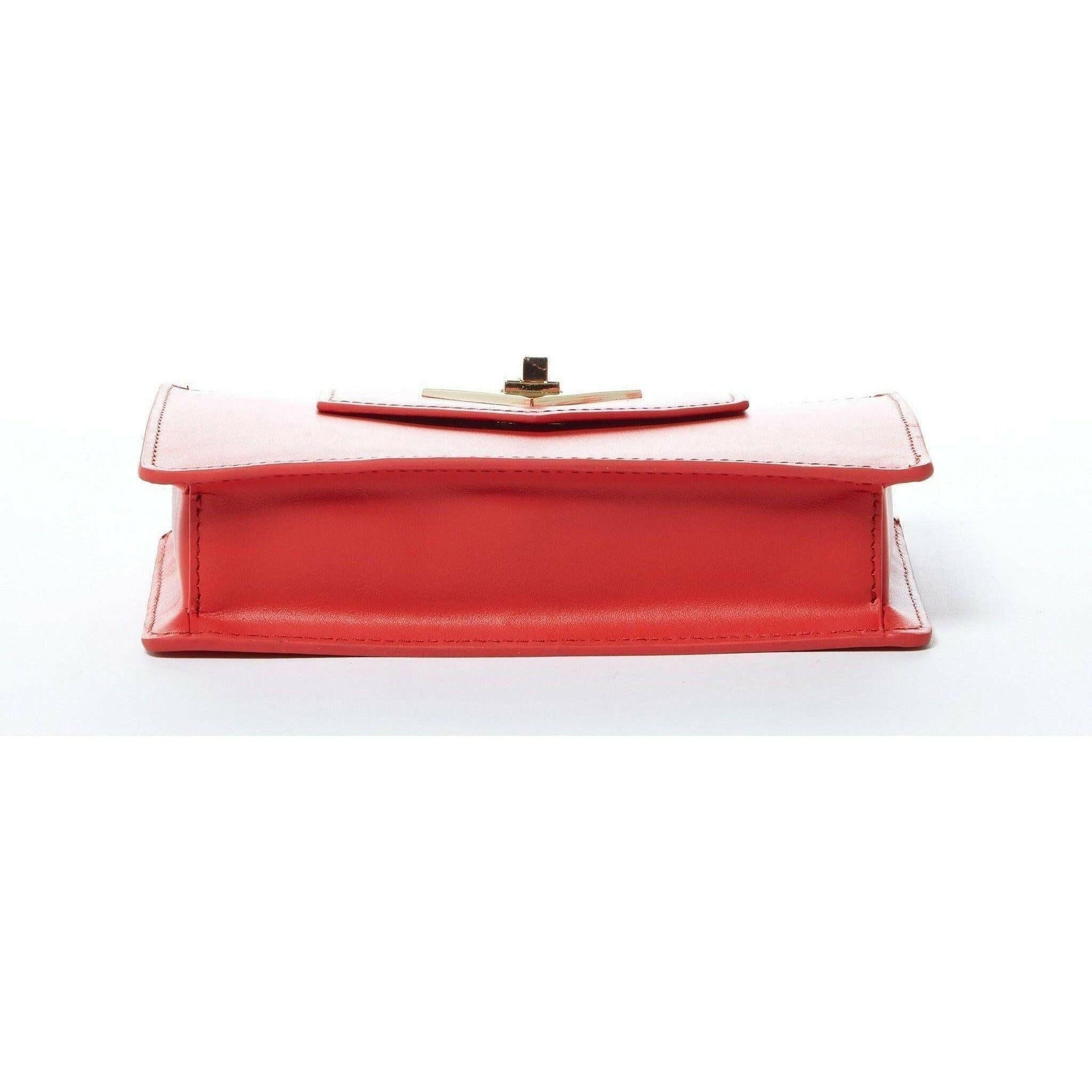 Mary Red Purse Mini Crossbody Bag Leather Wristlet.