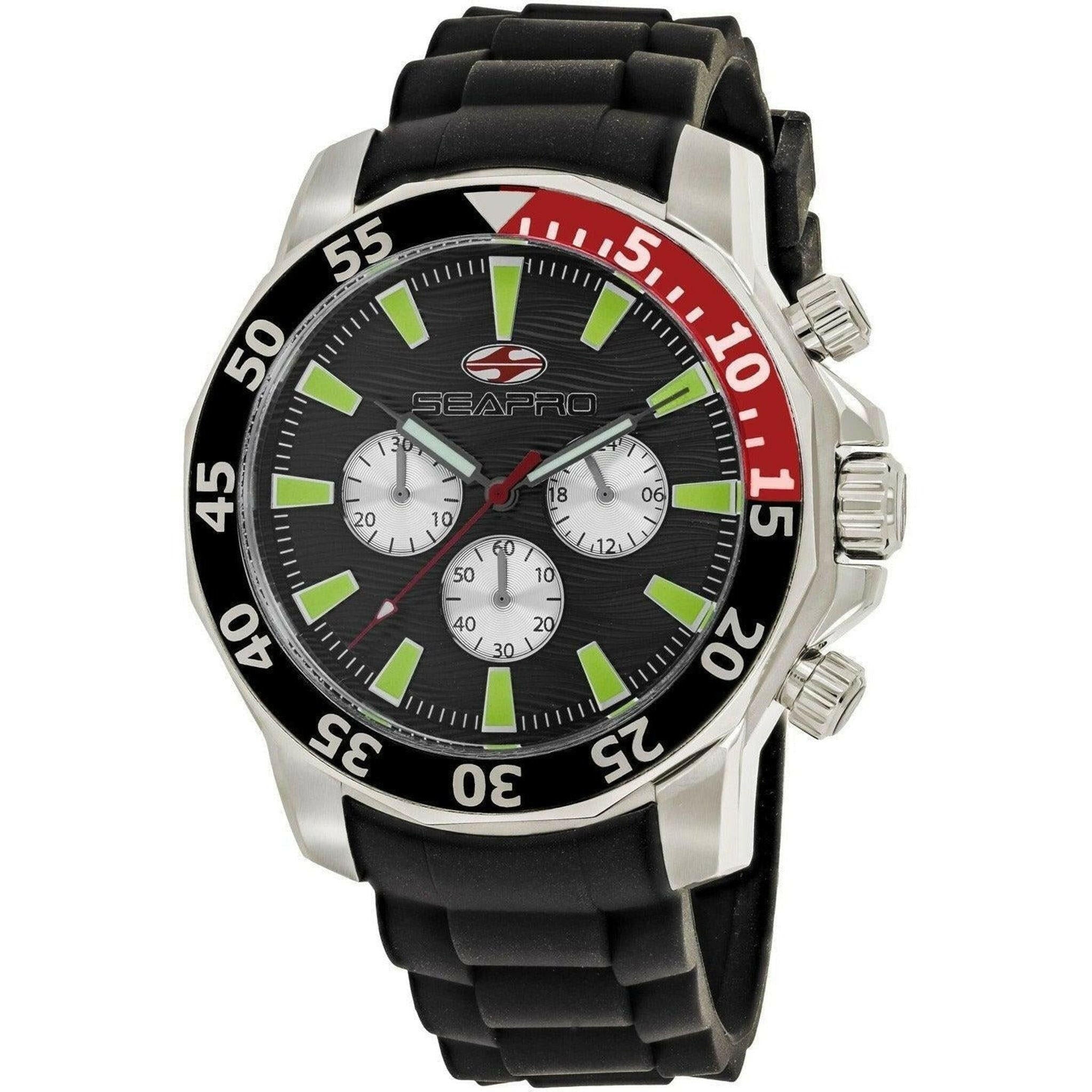 Men's Scuba Explorer Watch with Black Dial.