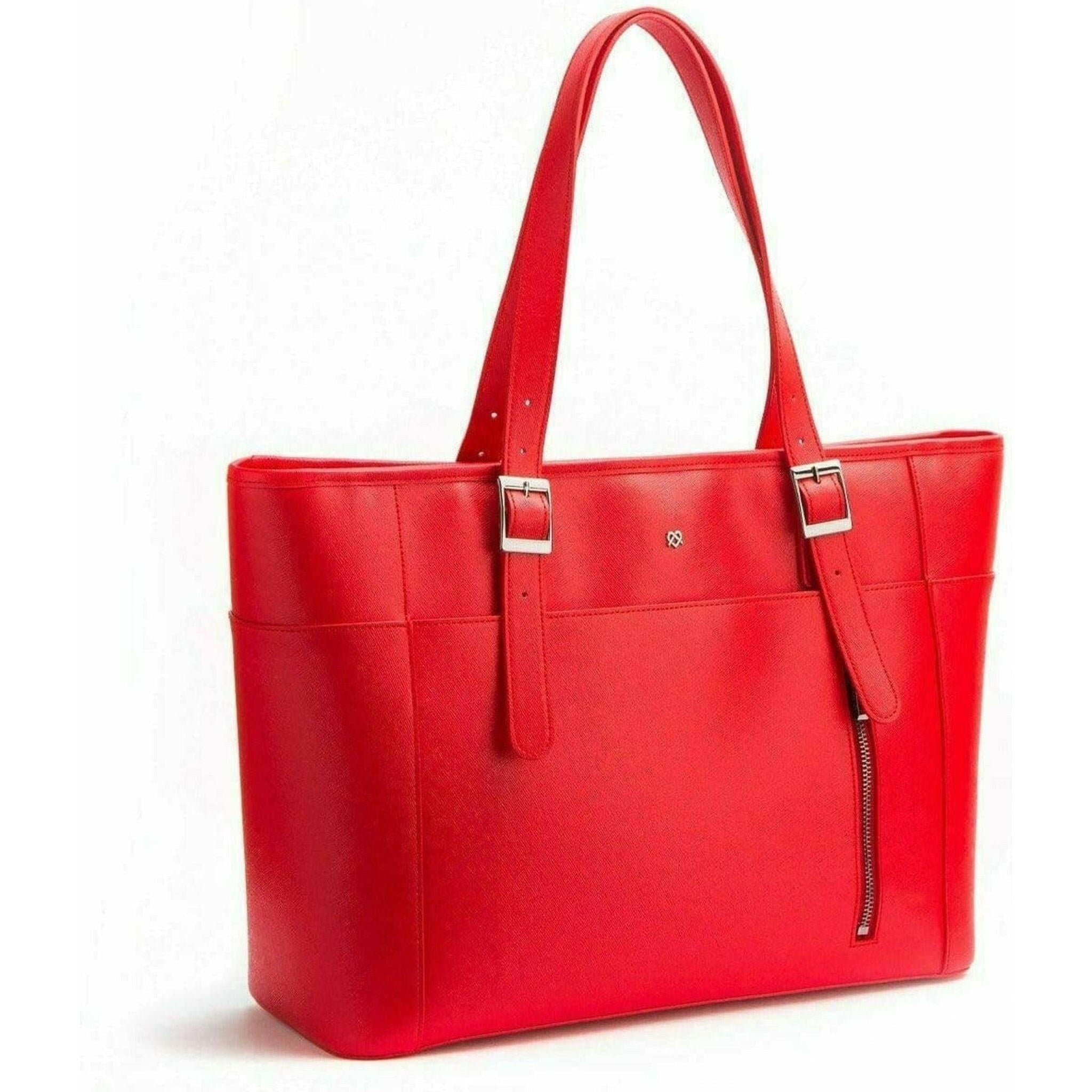 Miley - Red Vegan Leather Laptop Bag.