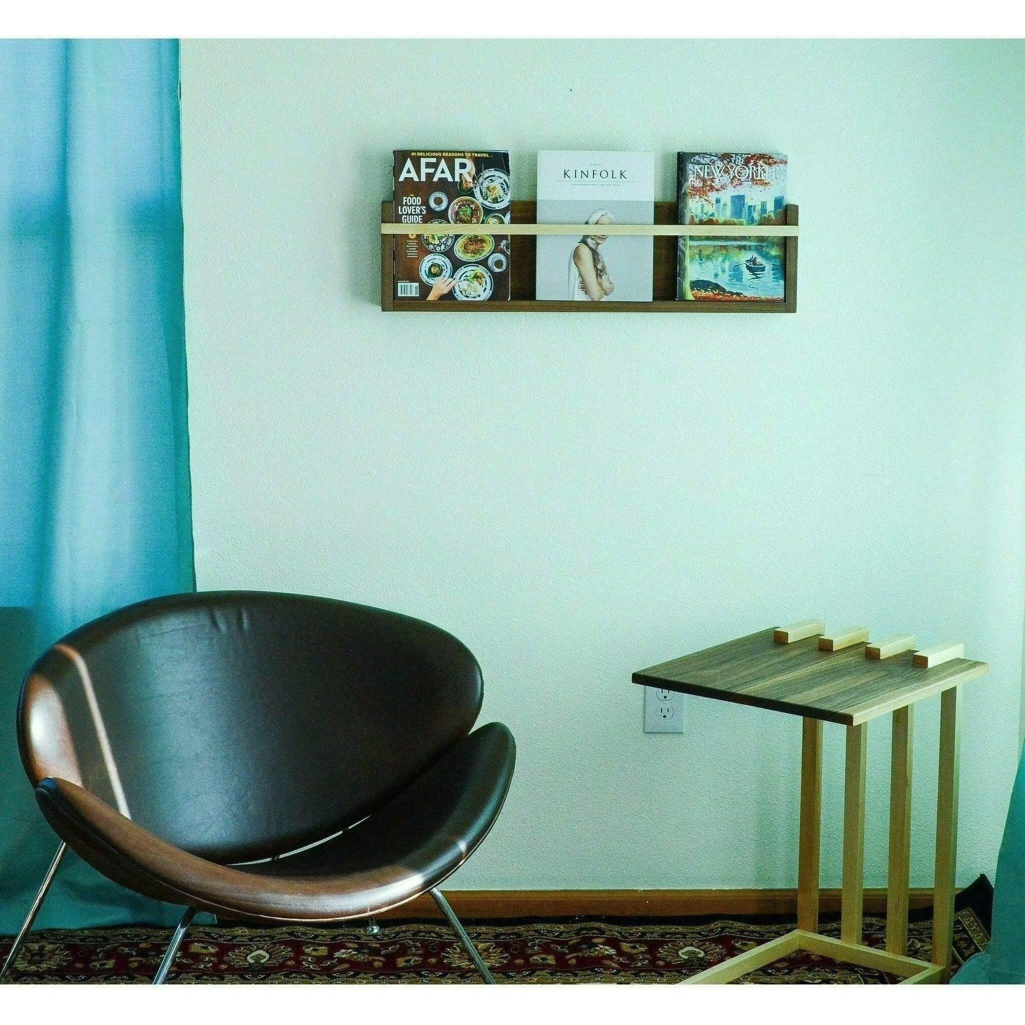 Modern Magazine & Vinyl Wall Rack.