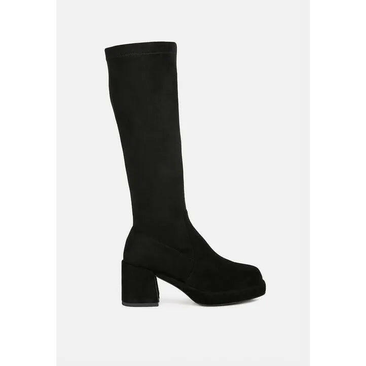 Morpin Stretch Suede Calf Boots.