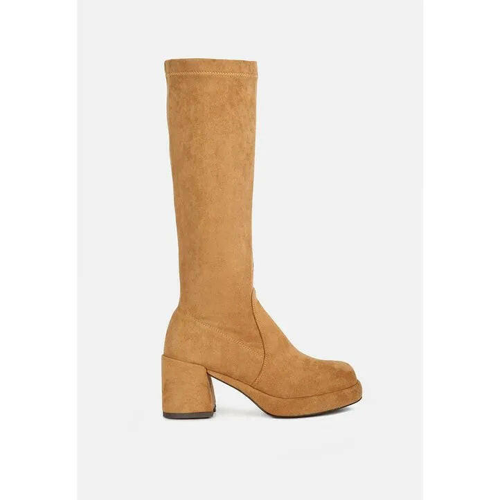 Morpin Stretch Suede Calf Boots.