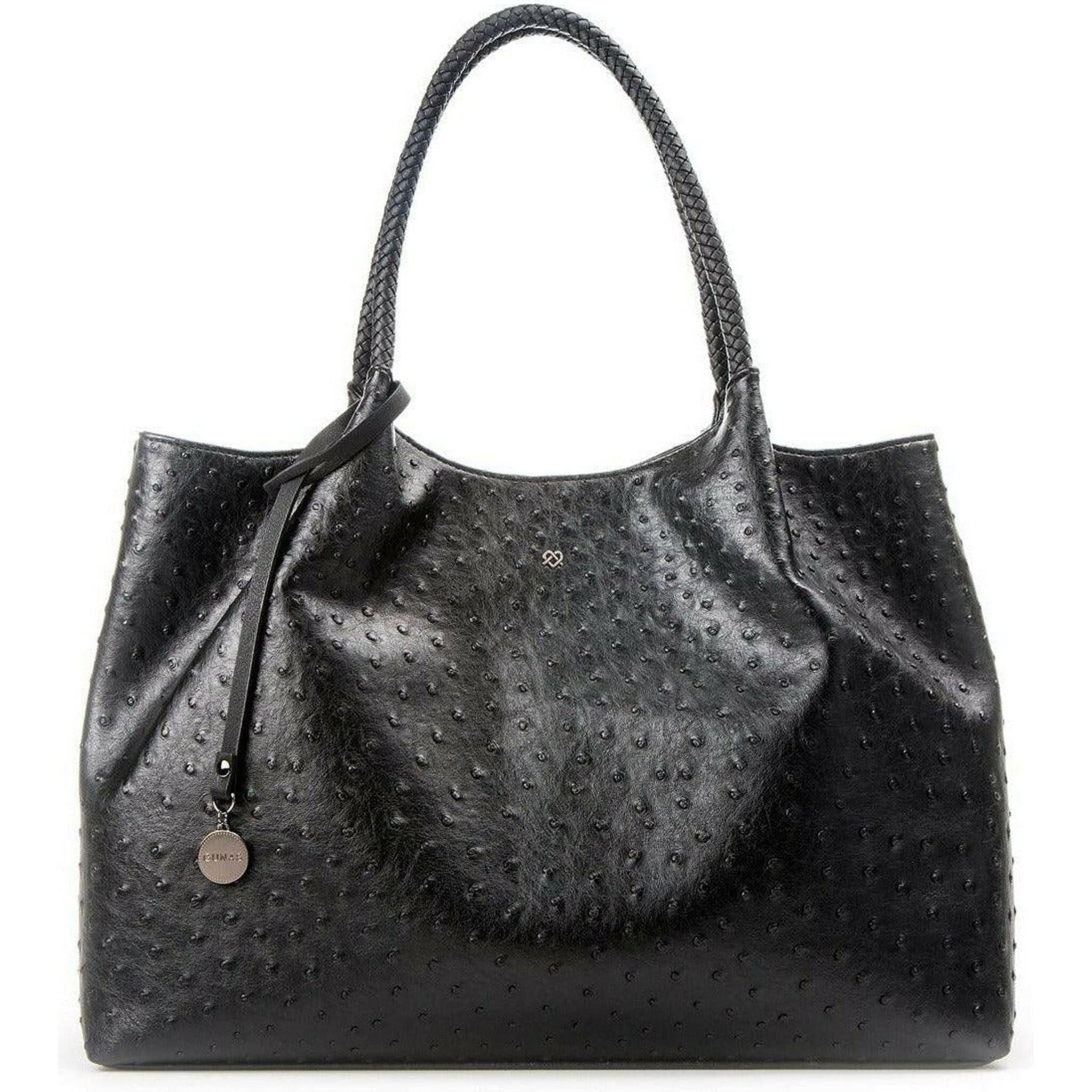 Naomi - Black Vegan Leather Tote Bag.