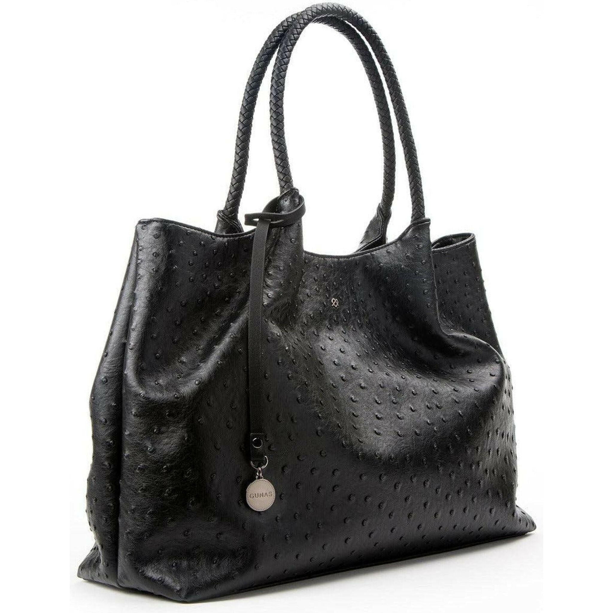 Naomi - Black Vegan Leather Tote Bag.