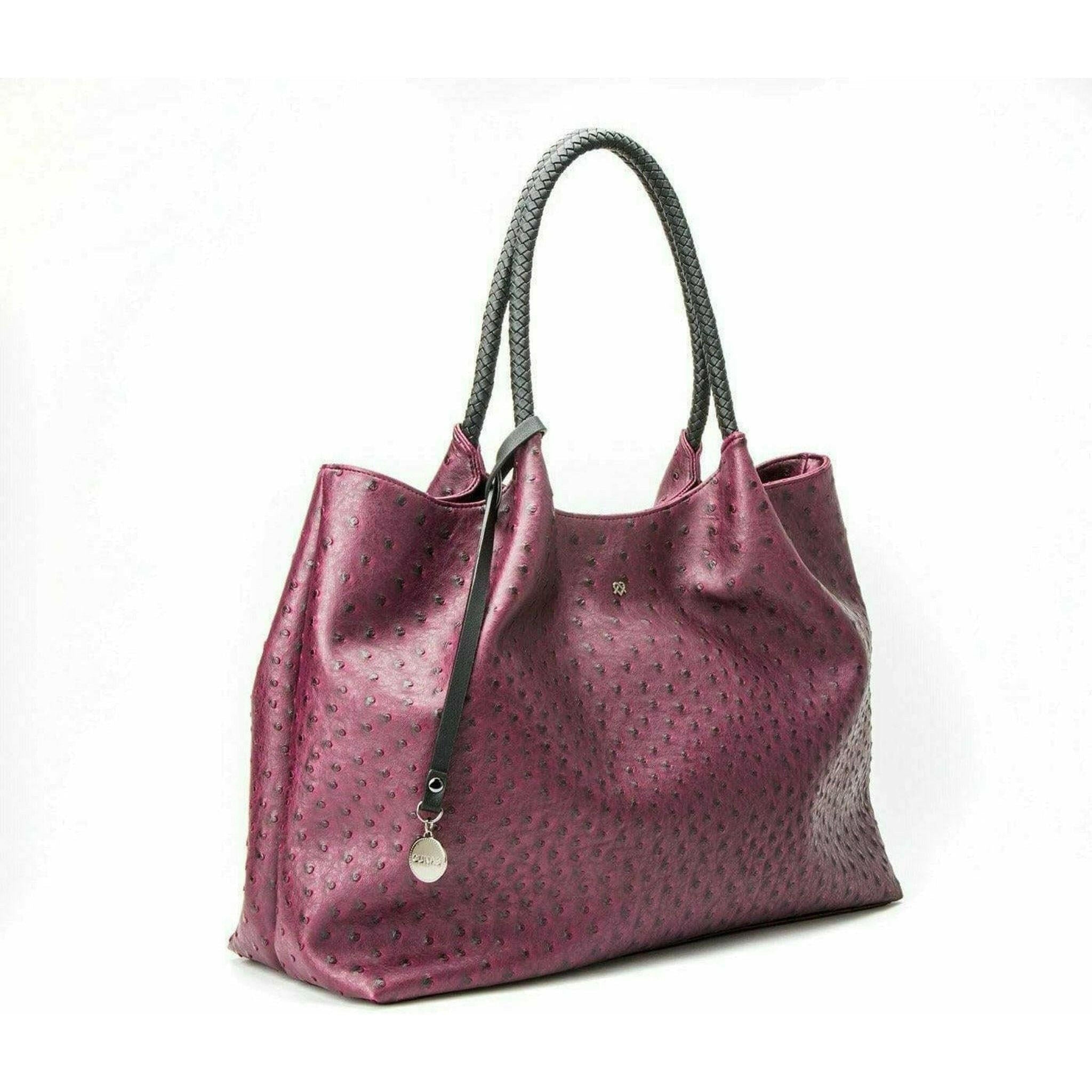 Naomi - Cherry Vegan Leather Tote Bag.