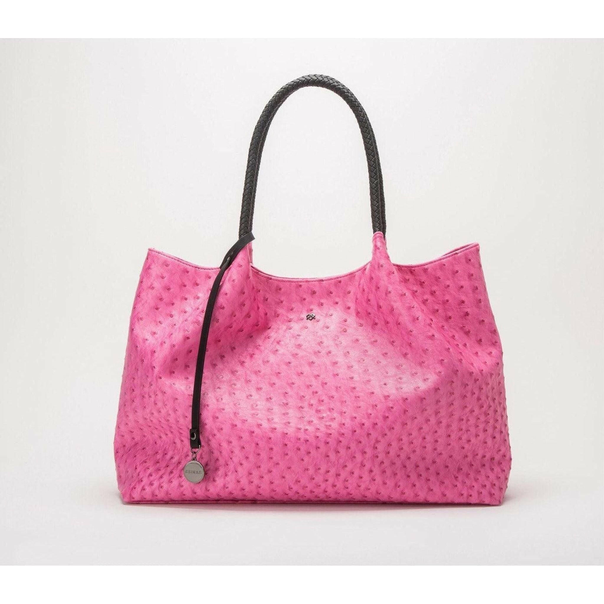 Naomi - Hot Pink Vegan Leather Tote Bag.