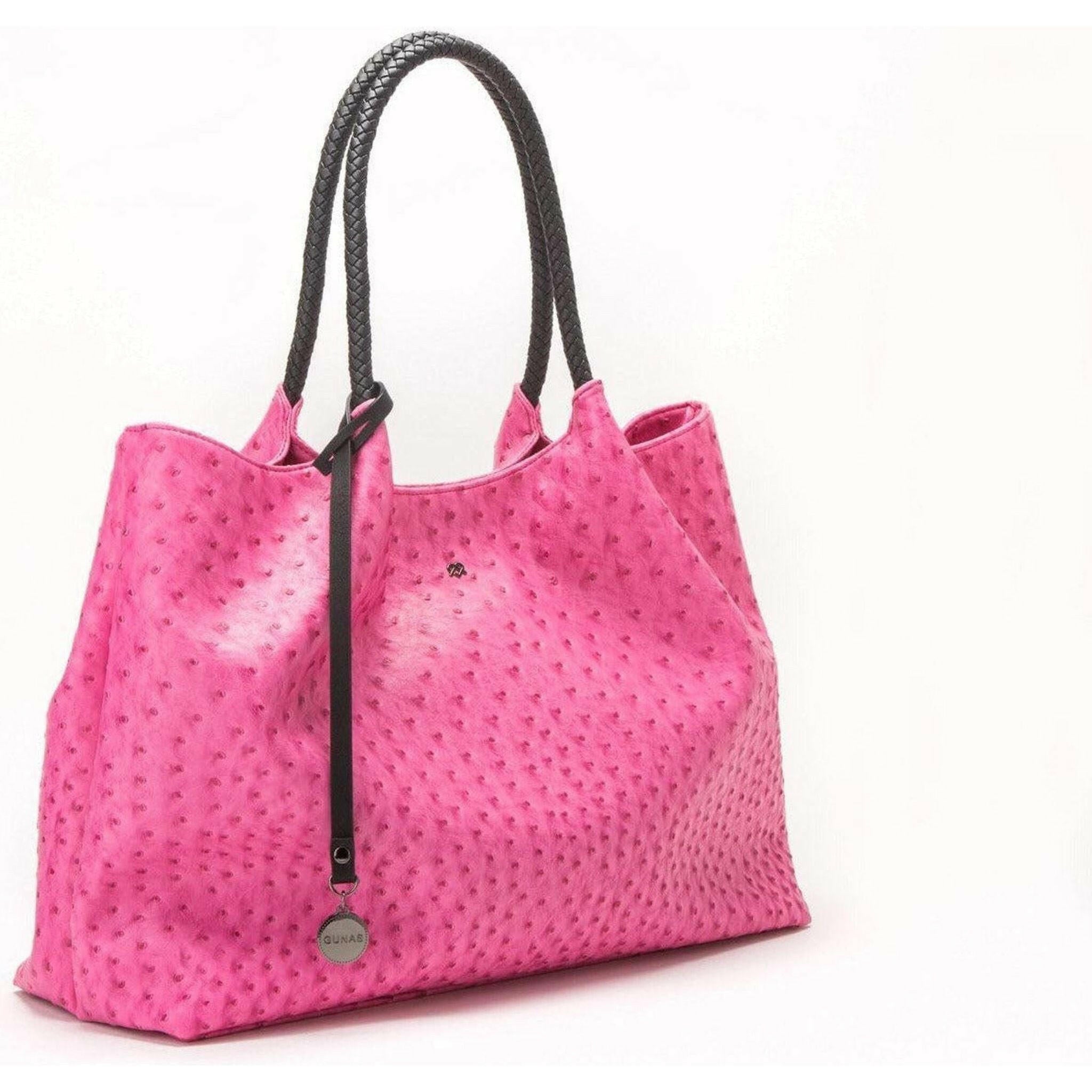 Naomi - Hot Pink Vegan Leather Tote Bag.