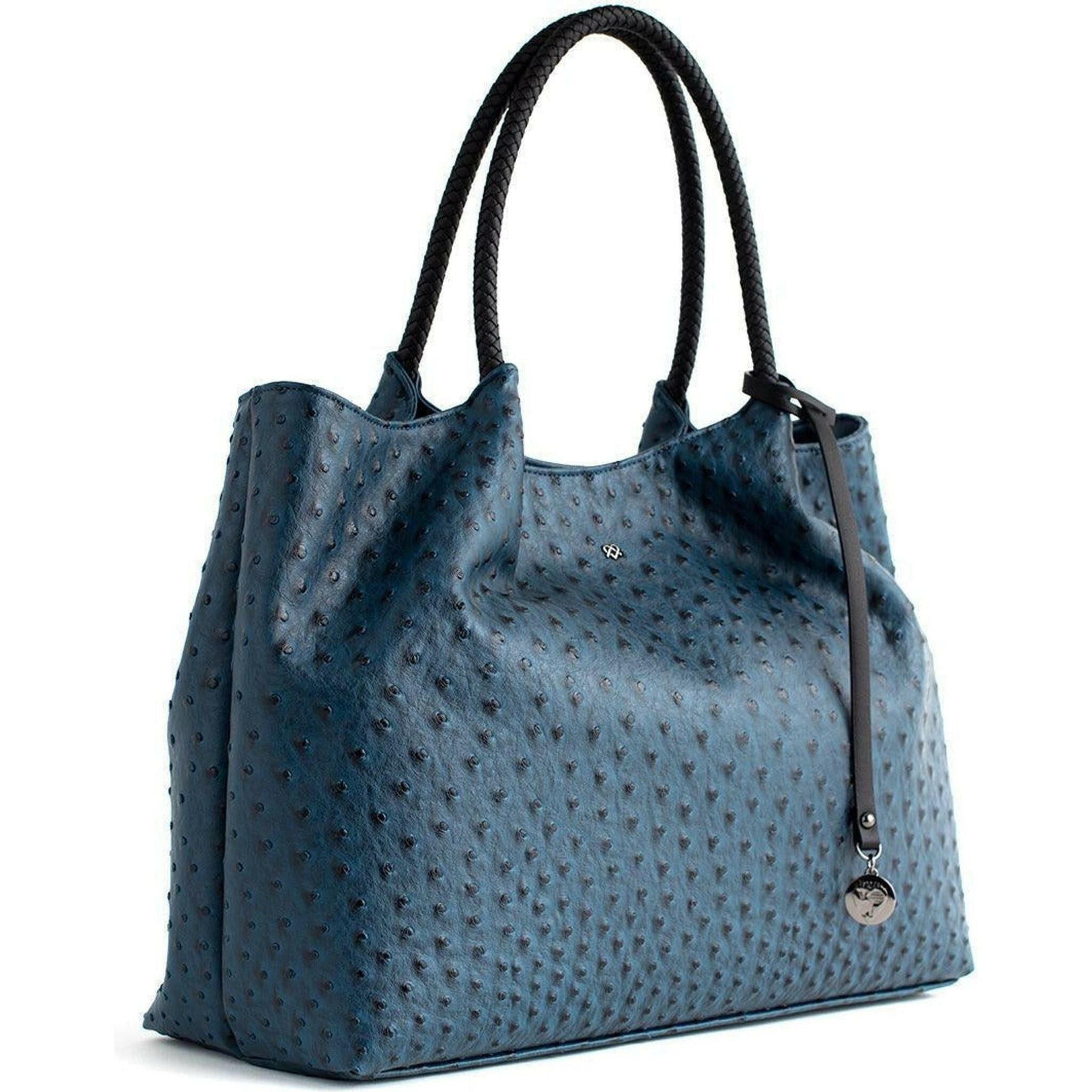 Naomi - Navy Vegan Leather Tote Bag.