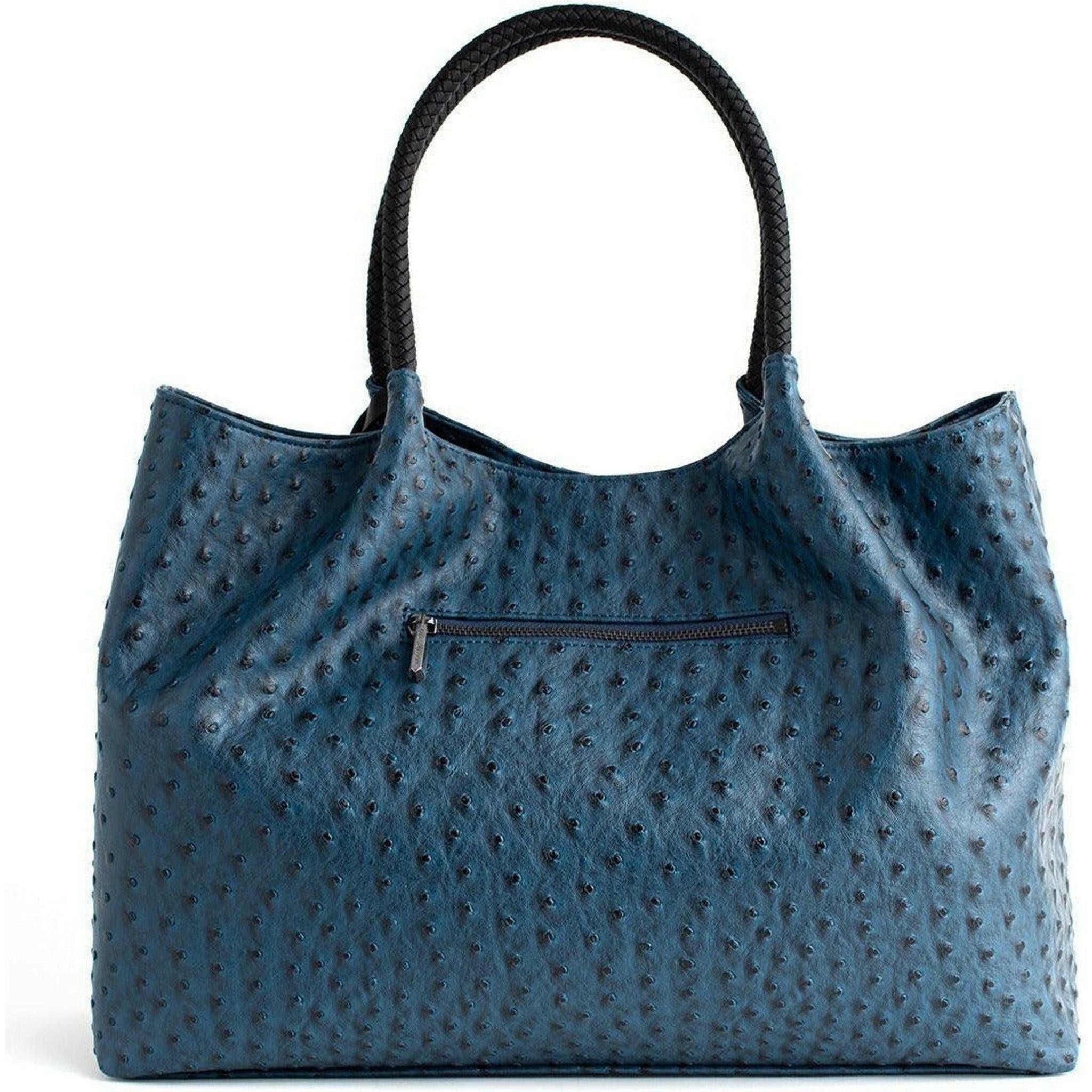 Naomi - Navy Vegan Leather Tote Bag.