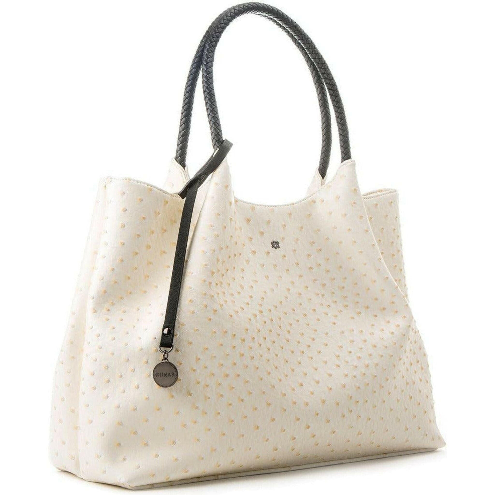 Naomi - White Vegan Leather Tote Bag.