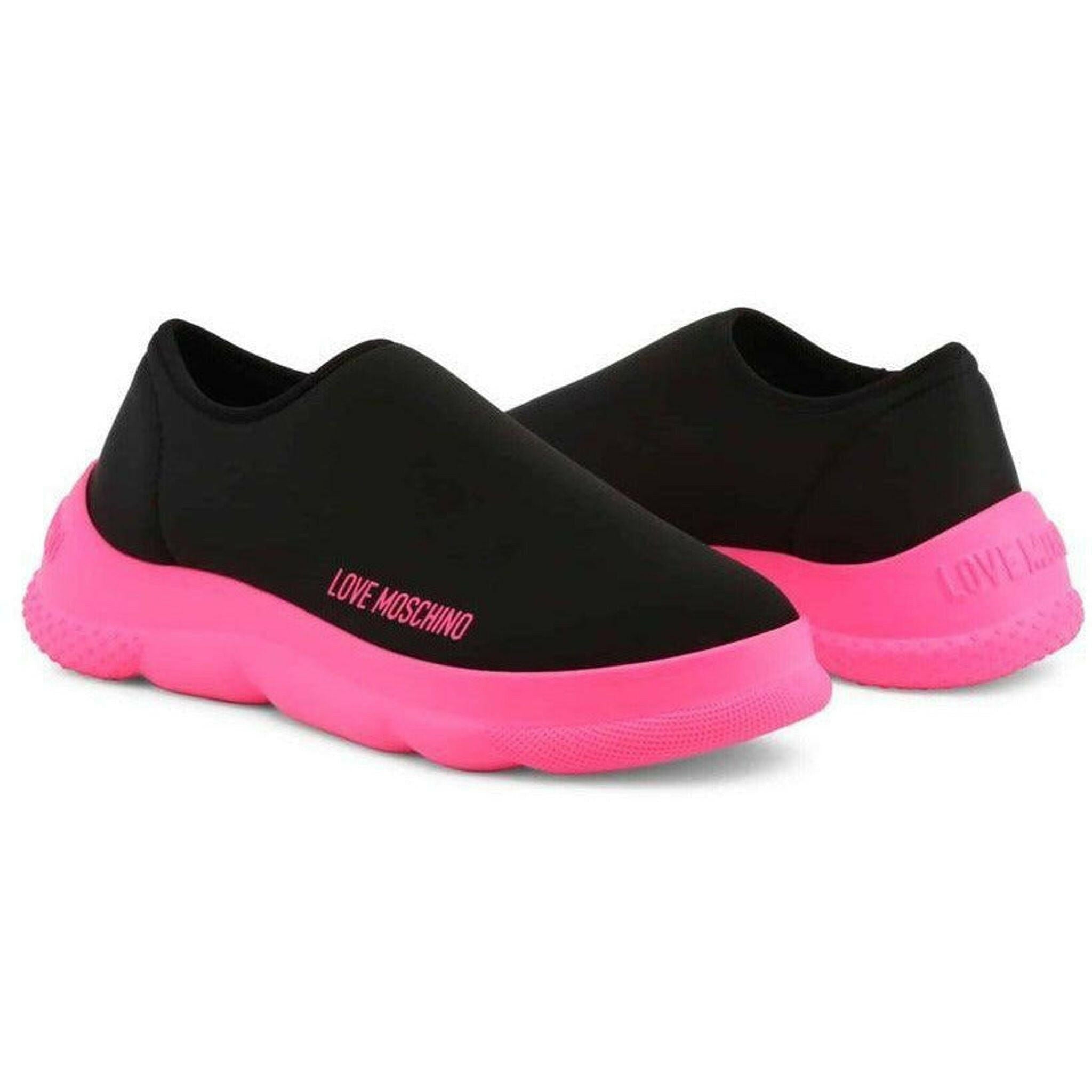 Neon Pink Slip-On Shoes.