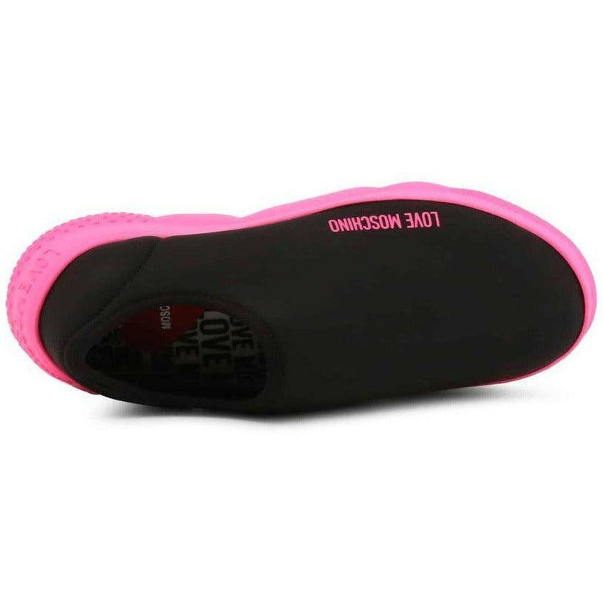 Neon Pink Slip-On Shoes.