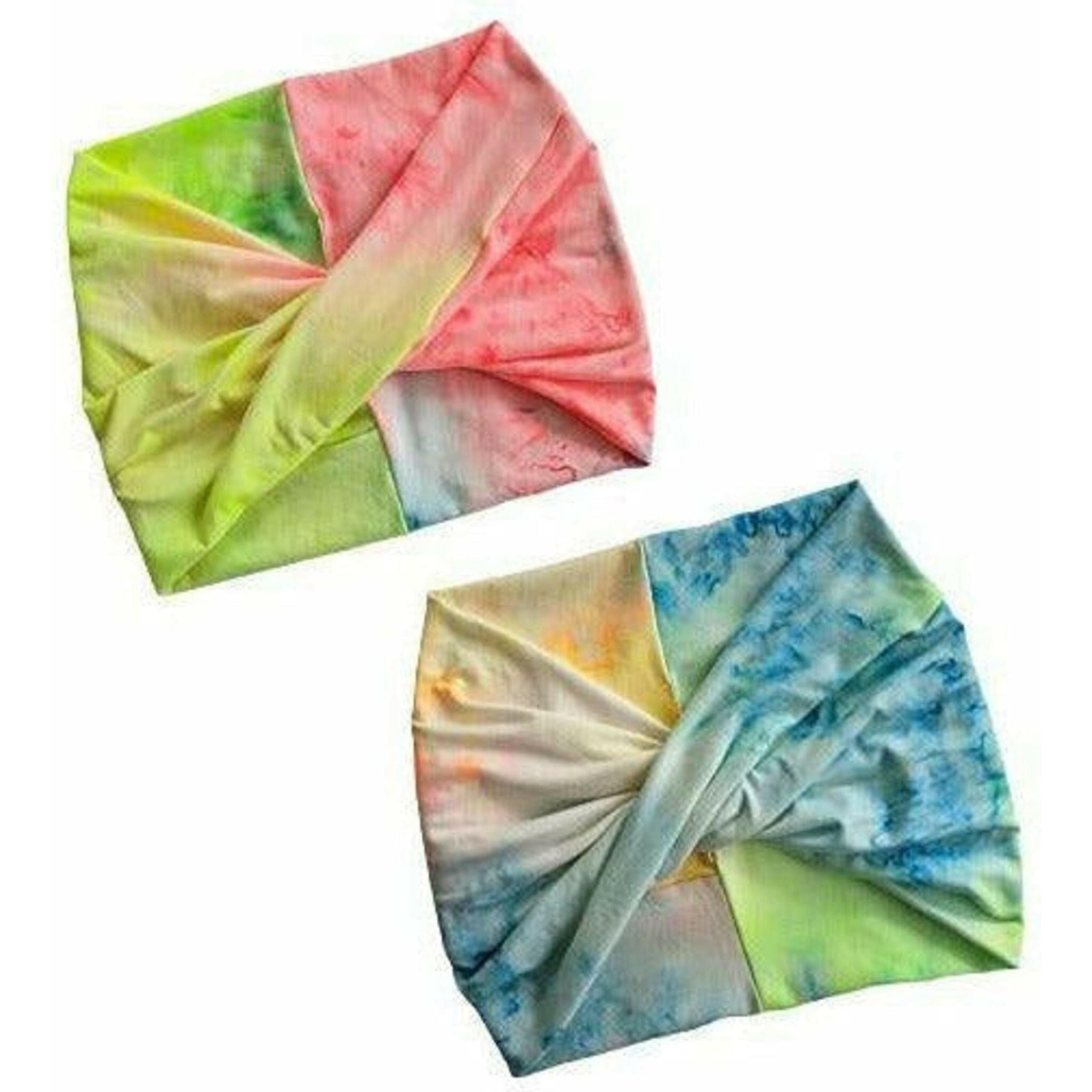 Neon Tie Dye Wide Headband.