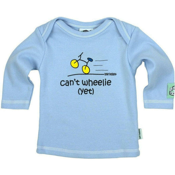 Newborn Gift for Baby Boy Cyclist - Can't Wheelie Yet