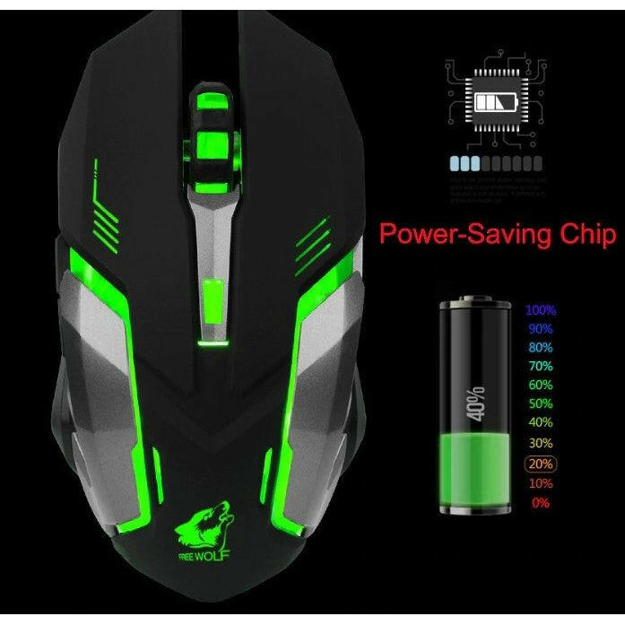 Ninja Dragon Stealth 7 Wireless Silent LED Gaming Mouse.